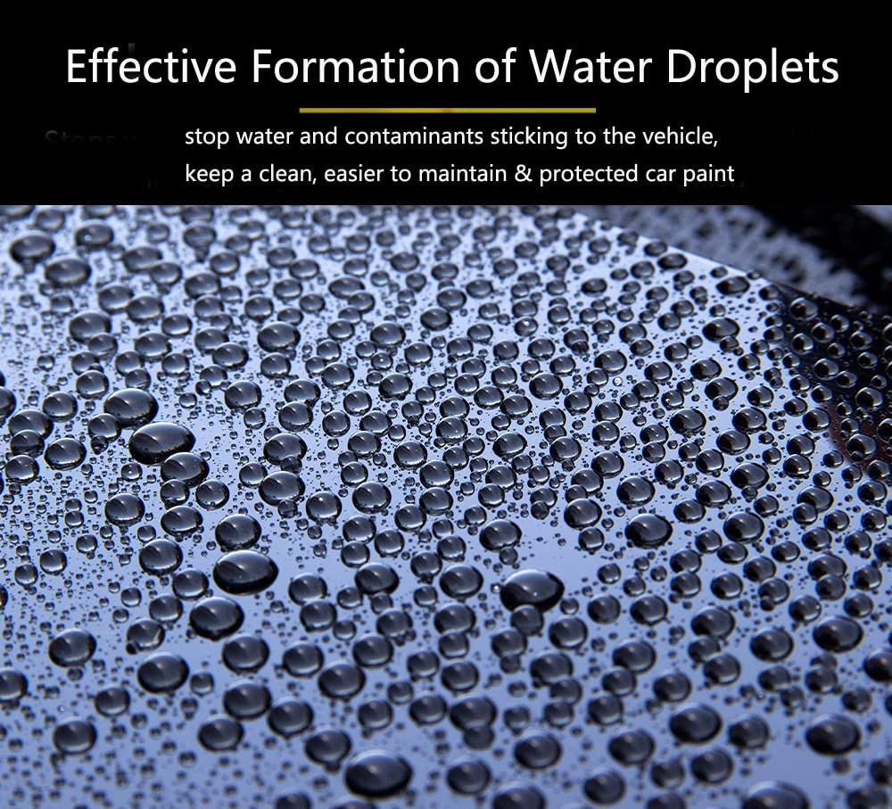 WEICA Car Wax Black Solid for Black Cars, Carnauba Car Wax Kit Cleaner, Ceramic Wash & Wax Car Soap for Black Car Clean & Shine in One Step,Rich Foaming Car Shampoo 5