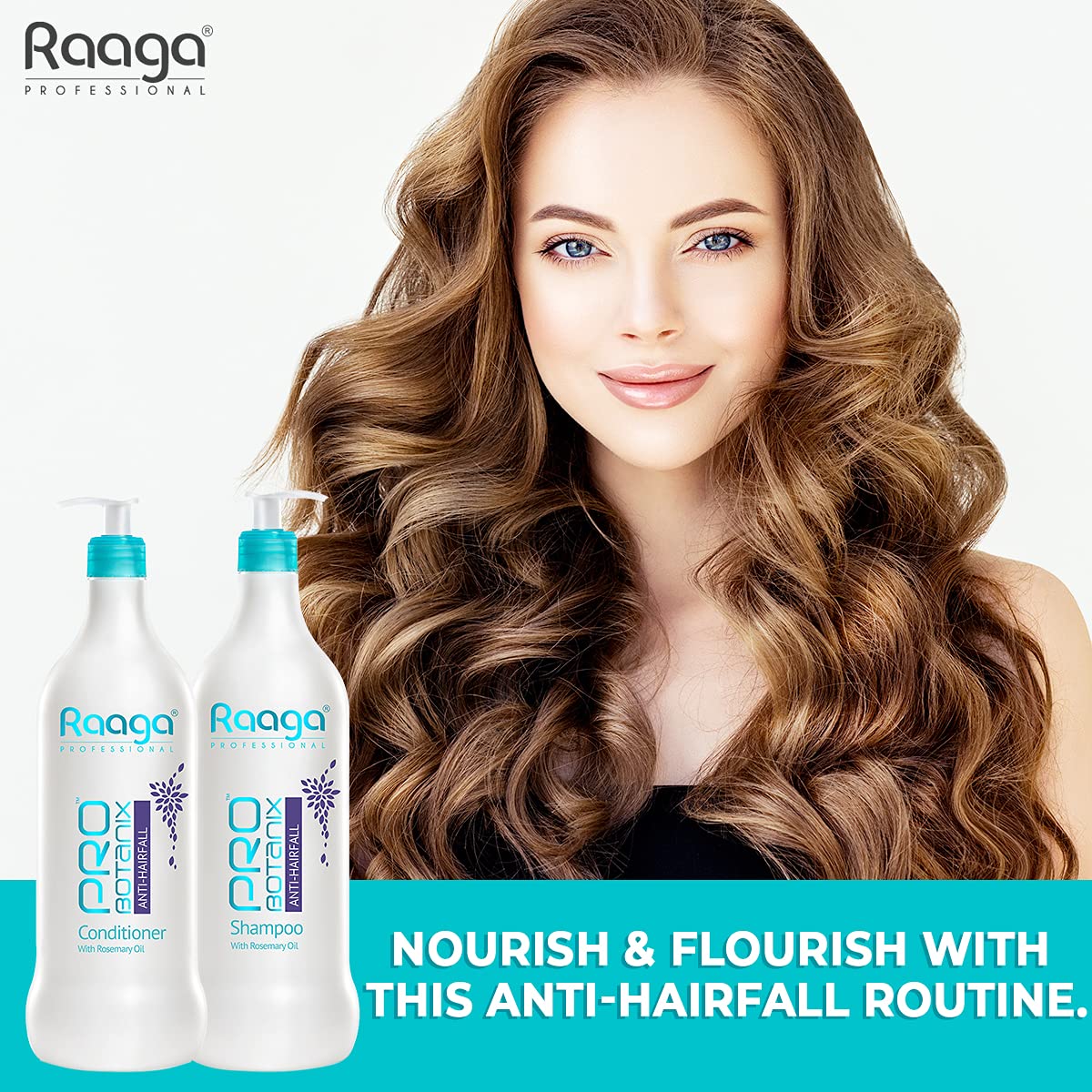Raaga Professional Pro Botanix Anti-Hair Fall Conditioner, With Rosemary Oil, Prevents Hair Breakage, Imparts Hair Growth, For Men and Women, 1000 ml 6