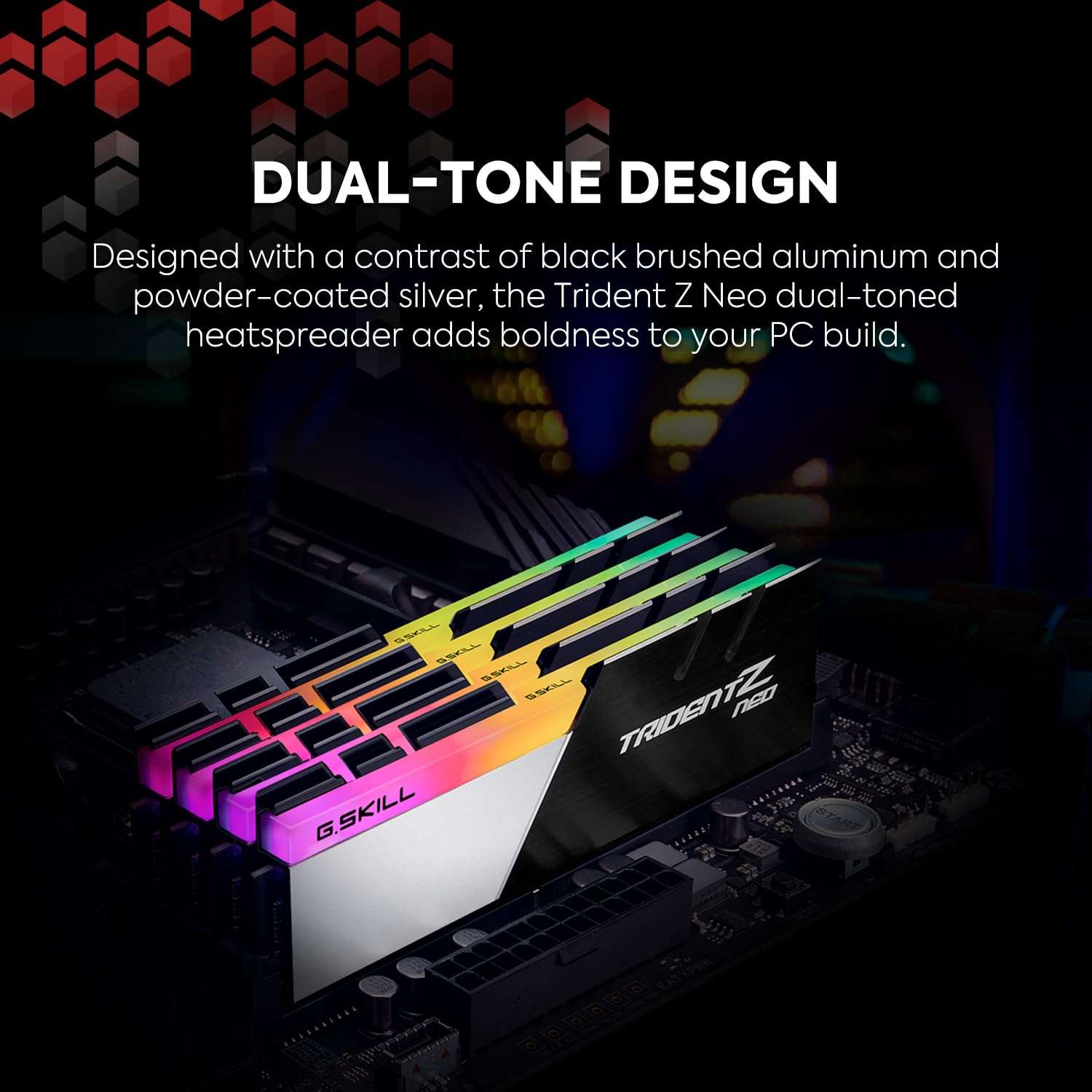 G.SKILL Trident Z Neo Series DDR4 RAM (XMP) 64GB (2x32GB) 3600MT/s CL18-22-22-42 1.35V Intel AMD Desktop Computer Memory U-DIMM (F4-3600C18D-64GTZN) 4