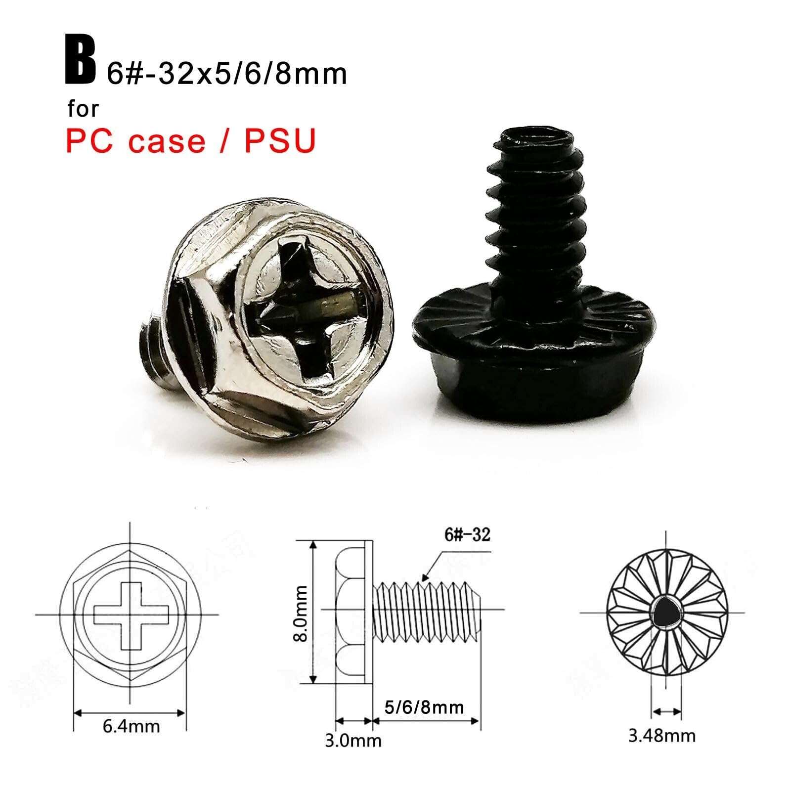 CHIST PC Computer Screws Standoffs Set Kit, for Hard Drive Computer Case Motherboard Fan Power Graphics 4