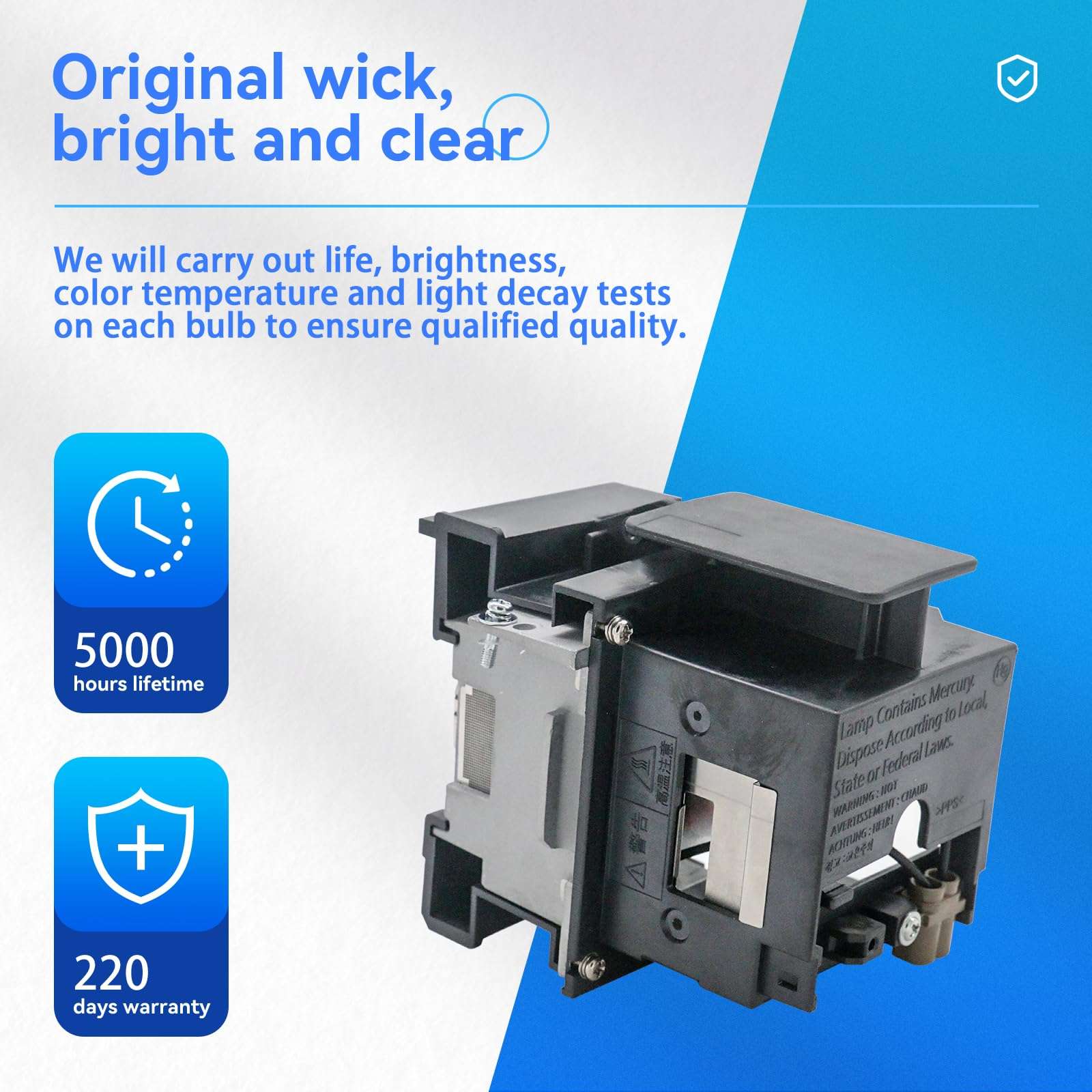 ZMSTLAMP ET-LAA410 Original Quality for Panasonic PT-AE8000U PT-AE8000 PT-AT6000E PT-AT6000 Projector Replacement Lamp Bulb 2