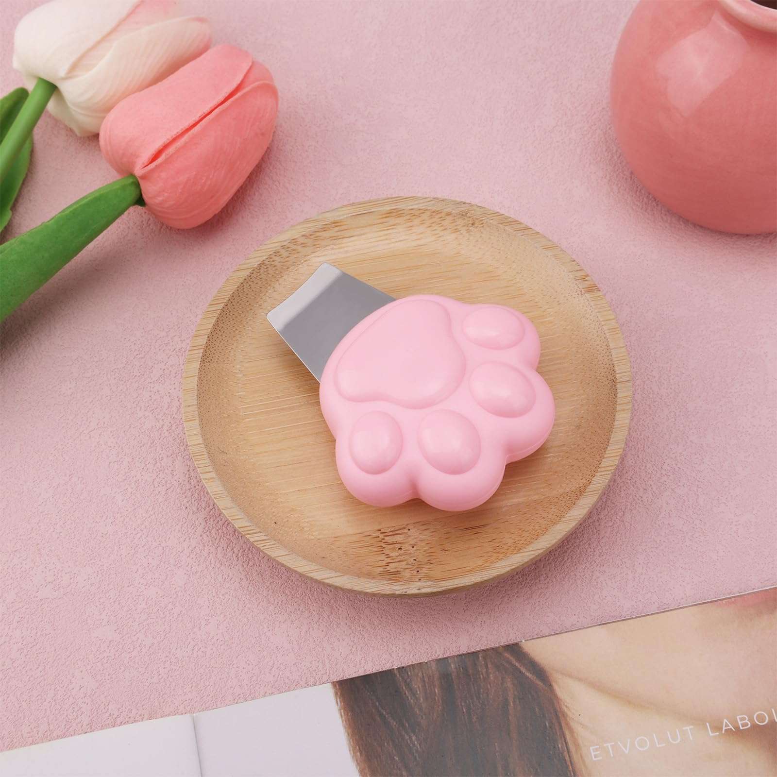 Face Scraper Tool, Dog Paw Shaped Blackhead Remover Tool Face Spatula Pore Cleaner Skin Scrubber Pore Scraper Nose Blackhead Scraper Pore Shovel Pimple Extractor for Facial Deep Cleaning Men Women 4