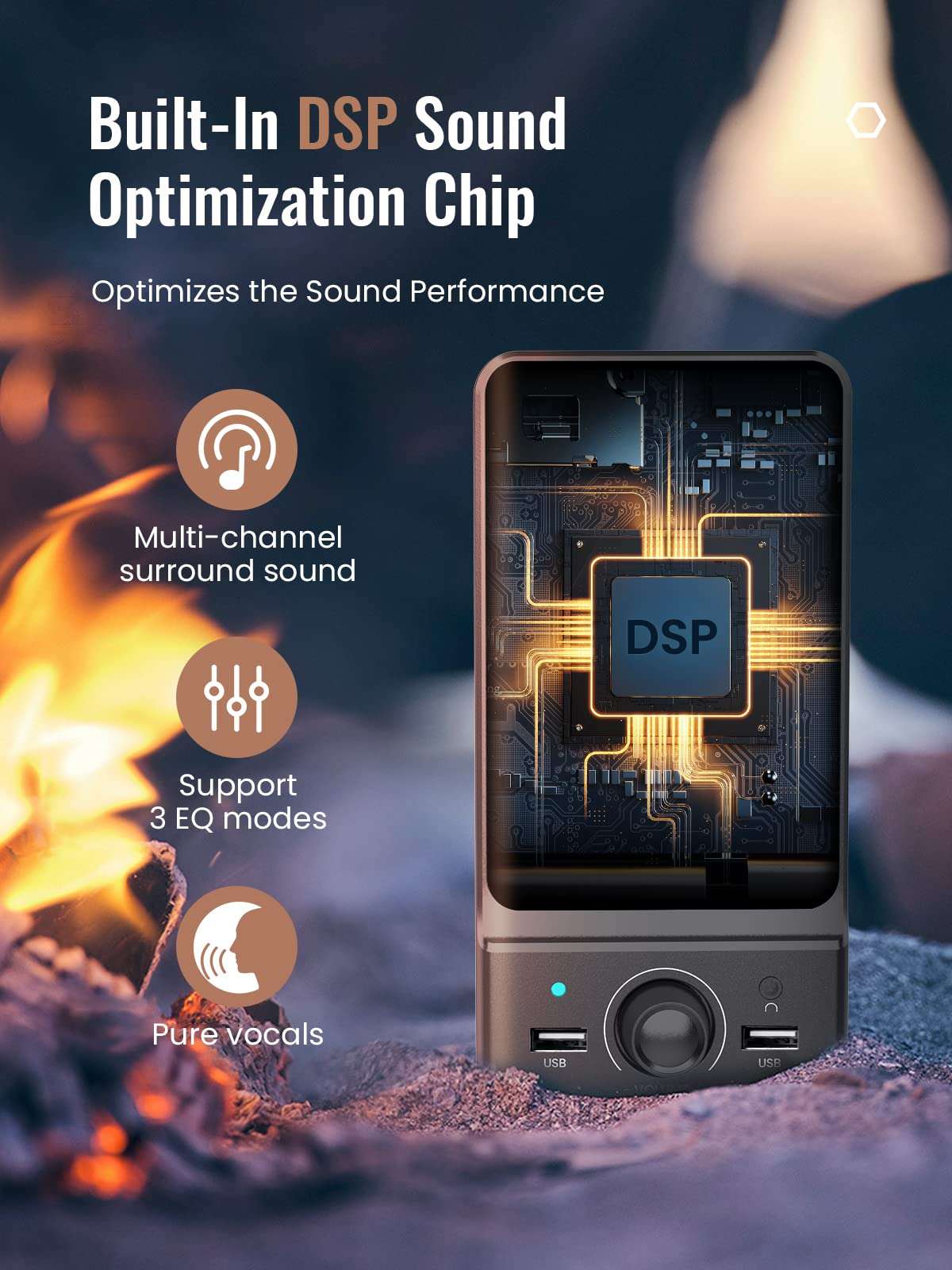 OROROW USB Computer Speakers,Dual 8W External Speakers for Laptop,Built-in DSP Sound Chip,Laptop Speaker with Stereo Sound & Nice Vocals,Desktop Speaker with Headphone Jack(S203) (computer speaker) 4