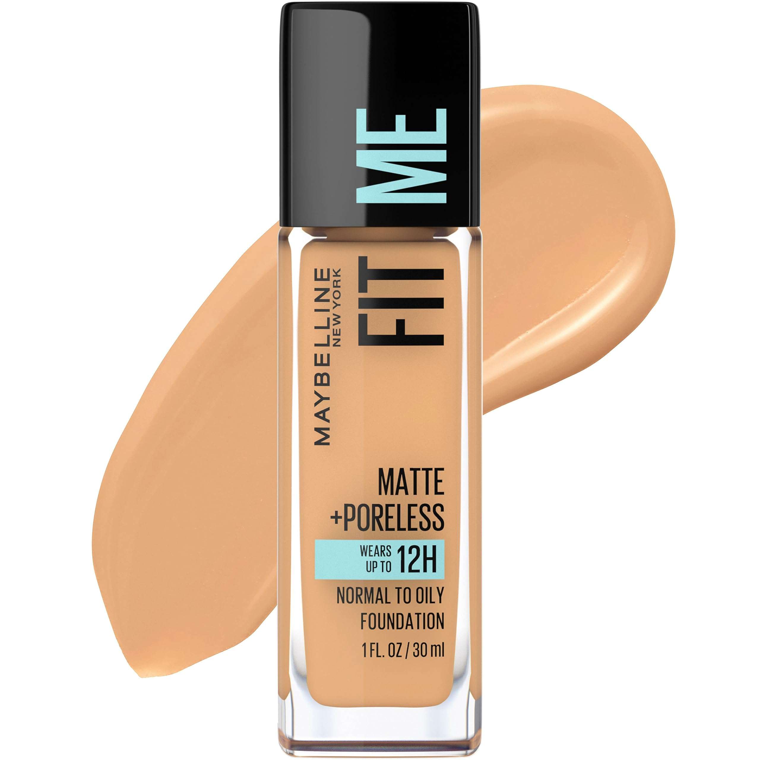 Maybelline Fit Me Matte + Poreless Liquid Oil-Free Foundation Makeup, Sun Beige, 1 Count (Packaging May Vary) 1