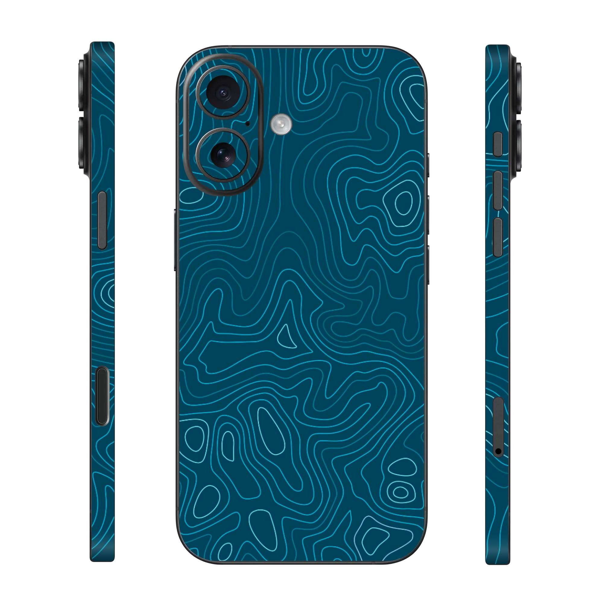 Capes India Mobile Phone Skins Compatible with Apple iPhone 16 | Not a Cover/Case | Protective Film Vinyl Sticker (Aqua, Full Body Skin) 1