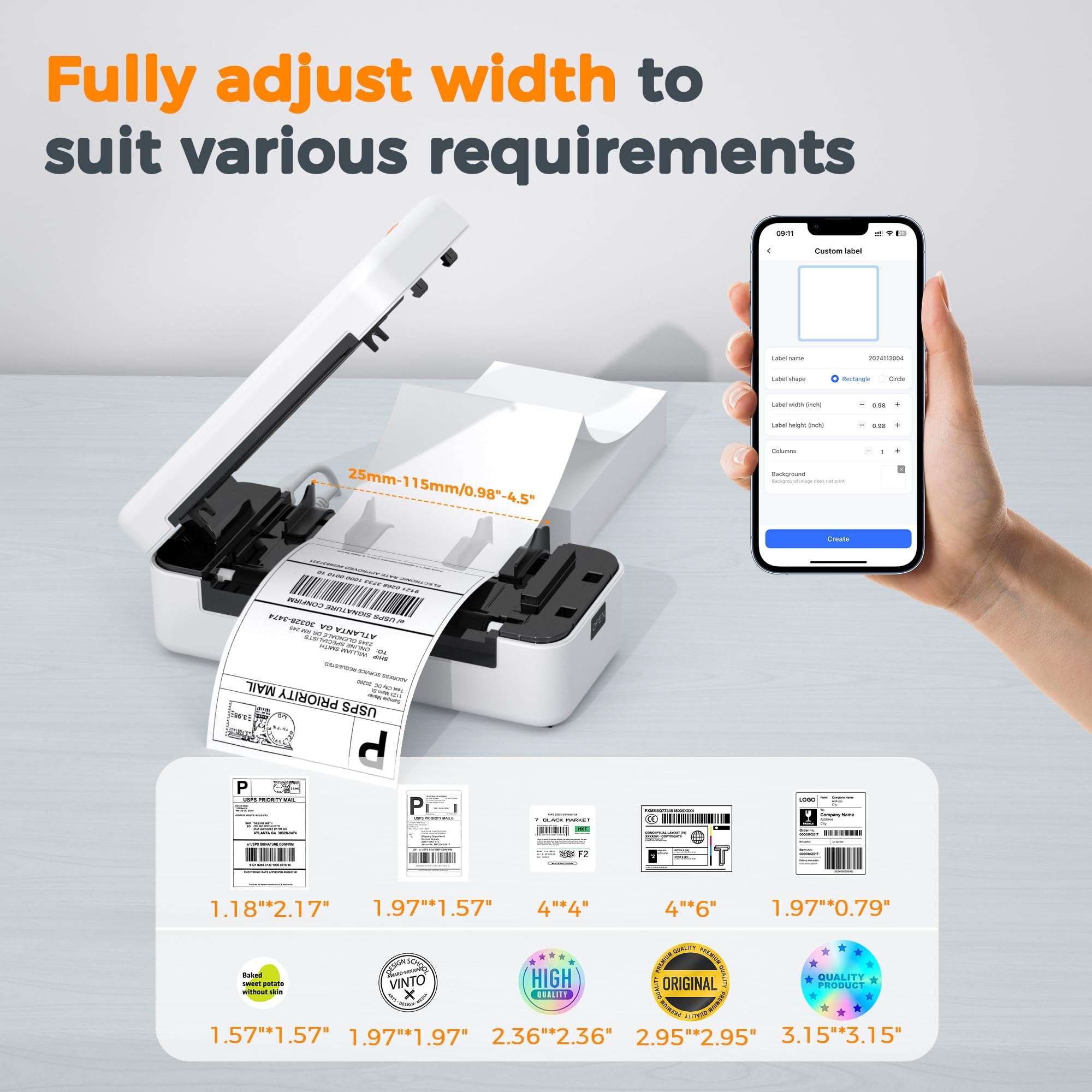 Joysea Bluetooth Shipping Label Printer, E41 Pro 4x6 Wireless Thermal Printer for Amazon, FedEx, USPS Labels, Compatible with iOS, Android, Windows Mac 6