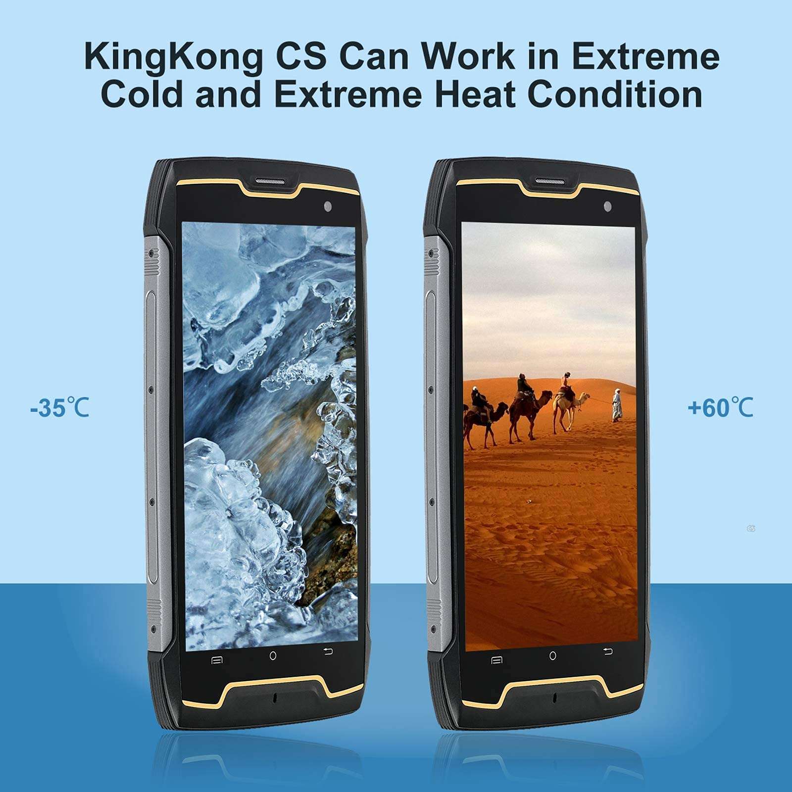 Rugged Smartphone Unlocked, CUBOT King Kong CS, Android 10 Rugged Phones, 4400mAh Battery, 13MP+8MP, 16GB ROM, 5.0″ Display, Dual SIM Phone Unlocked, Face ID, GPS, US Version, Black 2