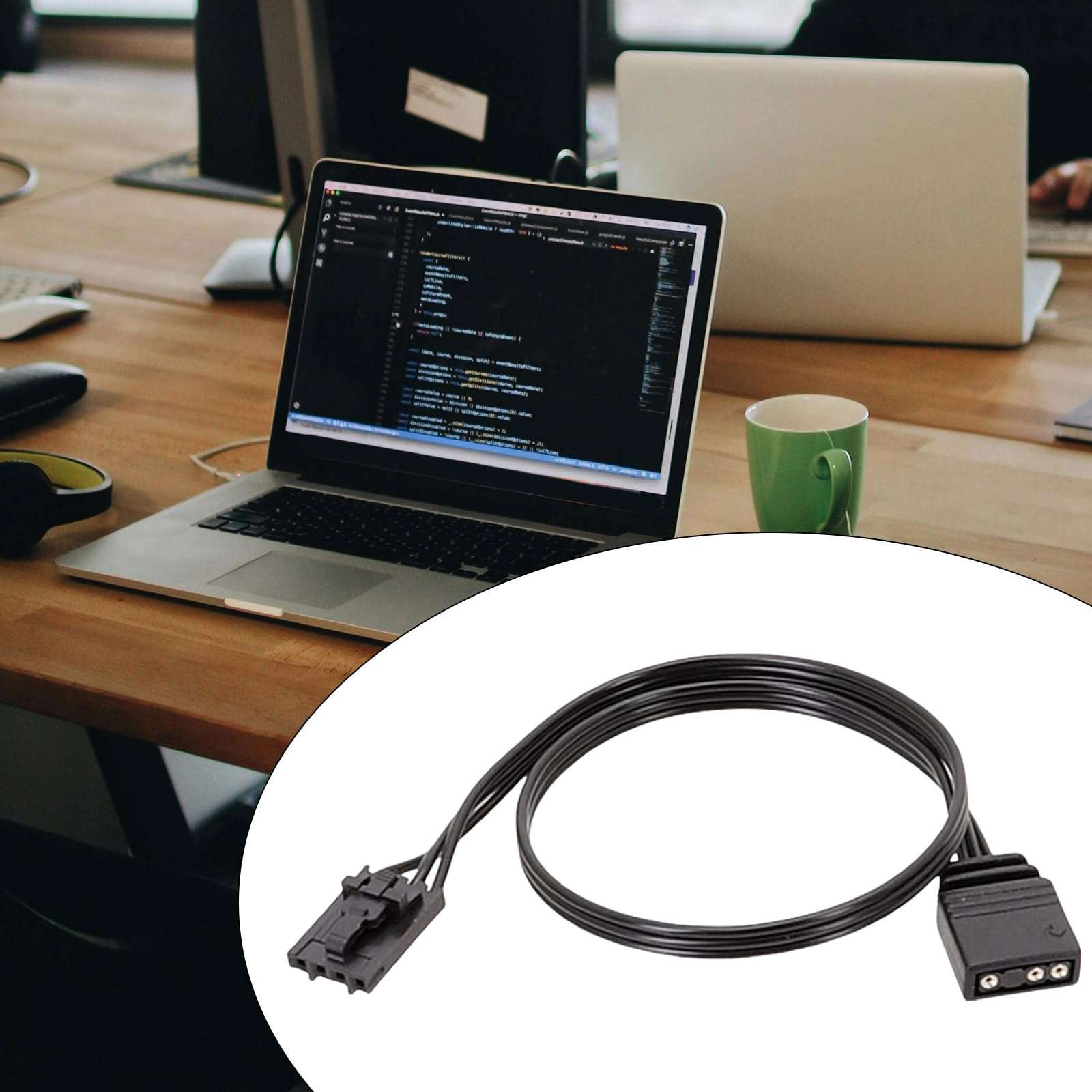 jiingekk Customizable PC Lighting Adapter 4Pin To 3Pin Lighting Hubs Adapter Cable For Efficient ARGB Fan Integration ARGB Fan 5