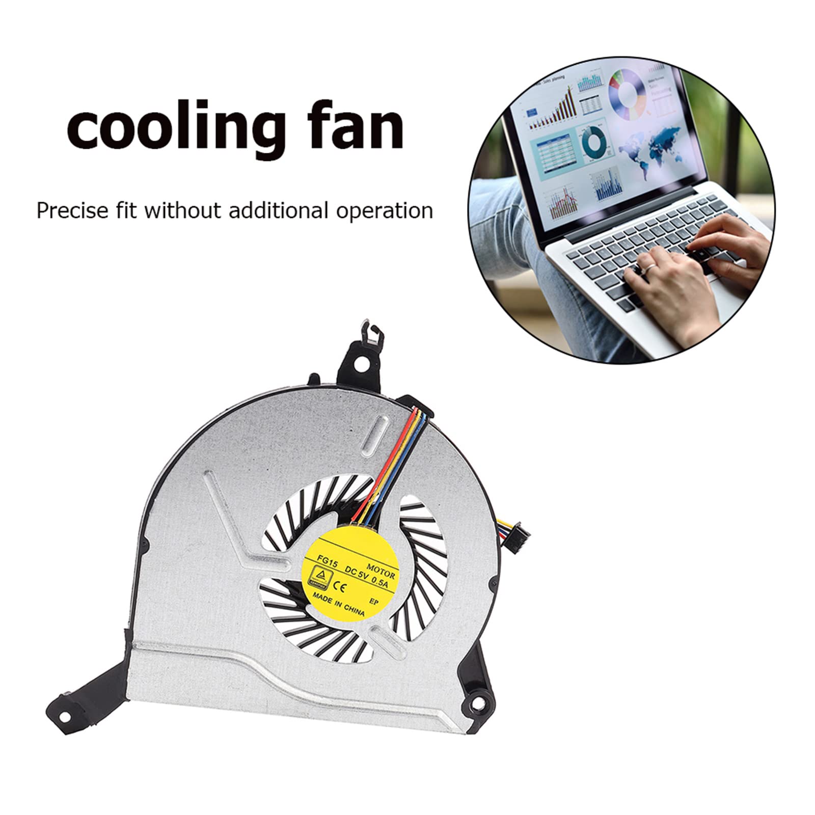 GRABLOOM CPU Fan for 15-P 15-V 15-K 17-P Series 767712-001 773447-001 Laptop Replacement Repair Cooling Fan CPU Fan 4