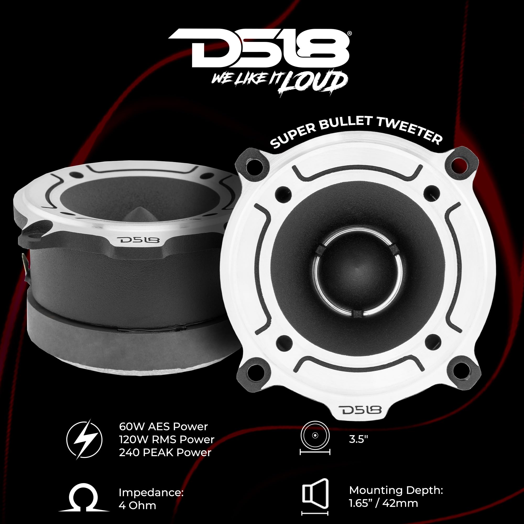 DS18 Audio Upgrade Bundle - 2X 10 Midrange Loudspeakers + 2X Super Tweeters - Elevate Your Car Stereo Sound System with Power and Precision 3