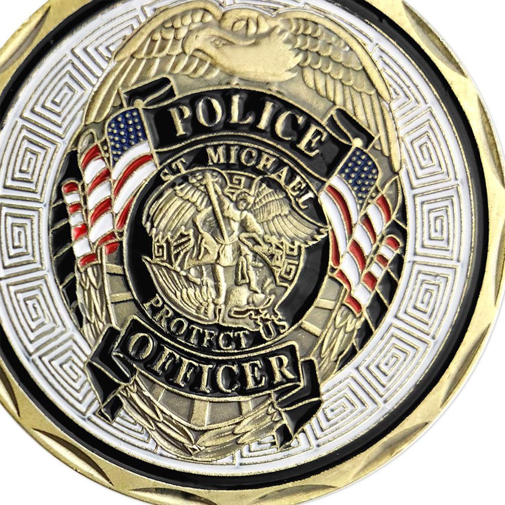 St. Michael Patron Saint of Police Officers Prayer Law Enforcement US Military Challenge Coin 5