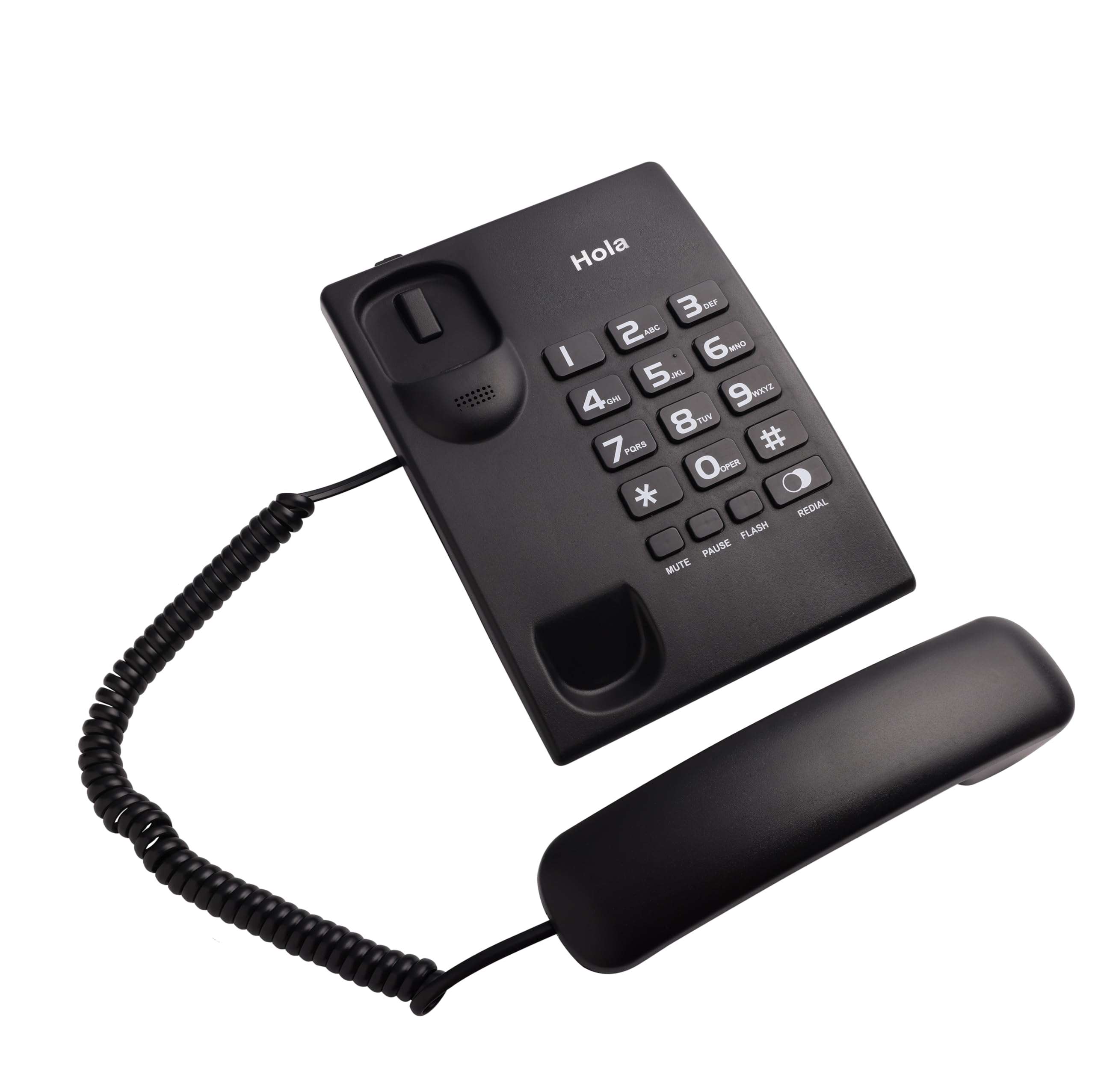 Hola TF 320 Basic Corded landline Phone with Tone/Pulse, Wall/Desk mountable, Pulse/Tone dial 4