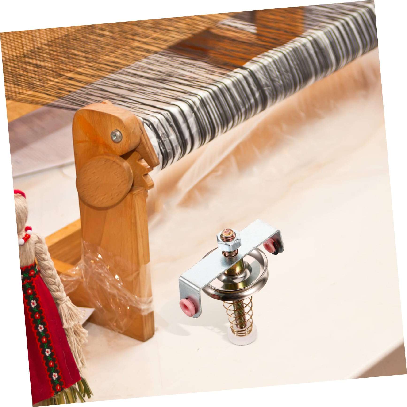 TEHAUX 3sets Sewing Embroidery Machine Accessory Fabric Stabilizer Spring Rope Threading Device for Quilting 2pcs*3 4