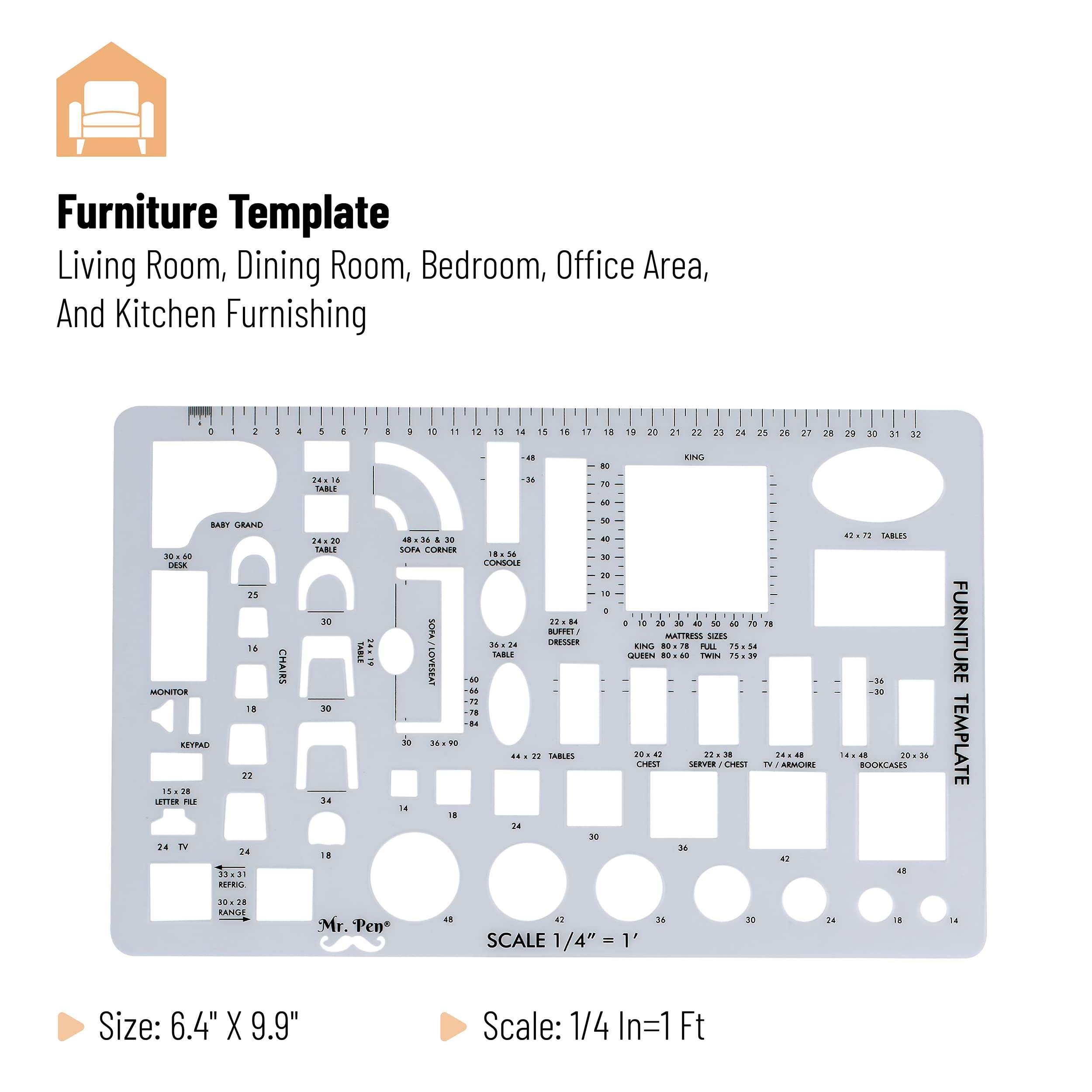 Mr. Pen- Architectural Templates, House Plan Template, Interior Design Template, Furniture Template, Drafting Tools, Geometry Template, Drawing Template, Template Architecture, Drafting Ruler Shapes 5