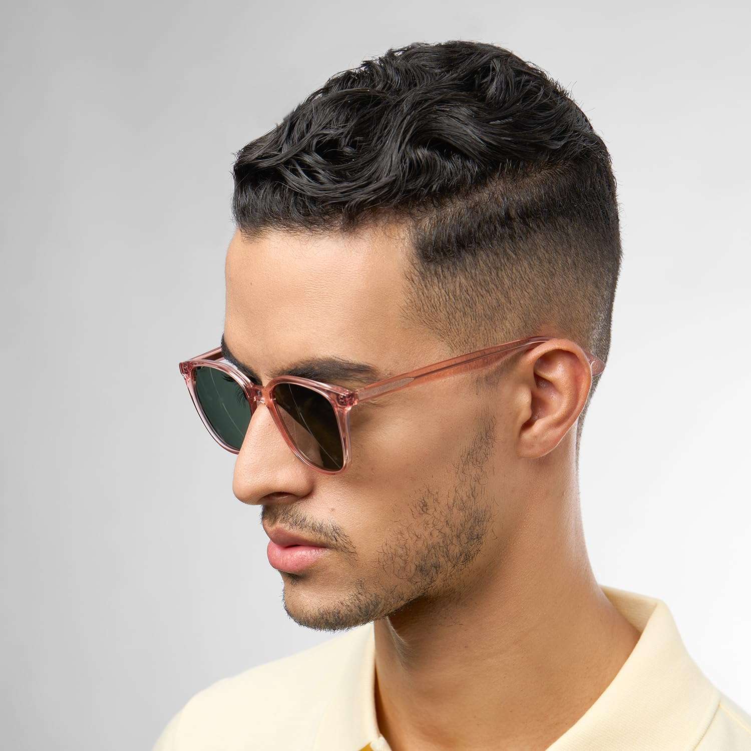 John Jacobs | UV Protection Sunglasses For Men & Women | Full Rim Square JJ S13313-C1 (Pink) 4