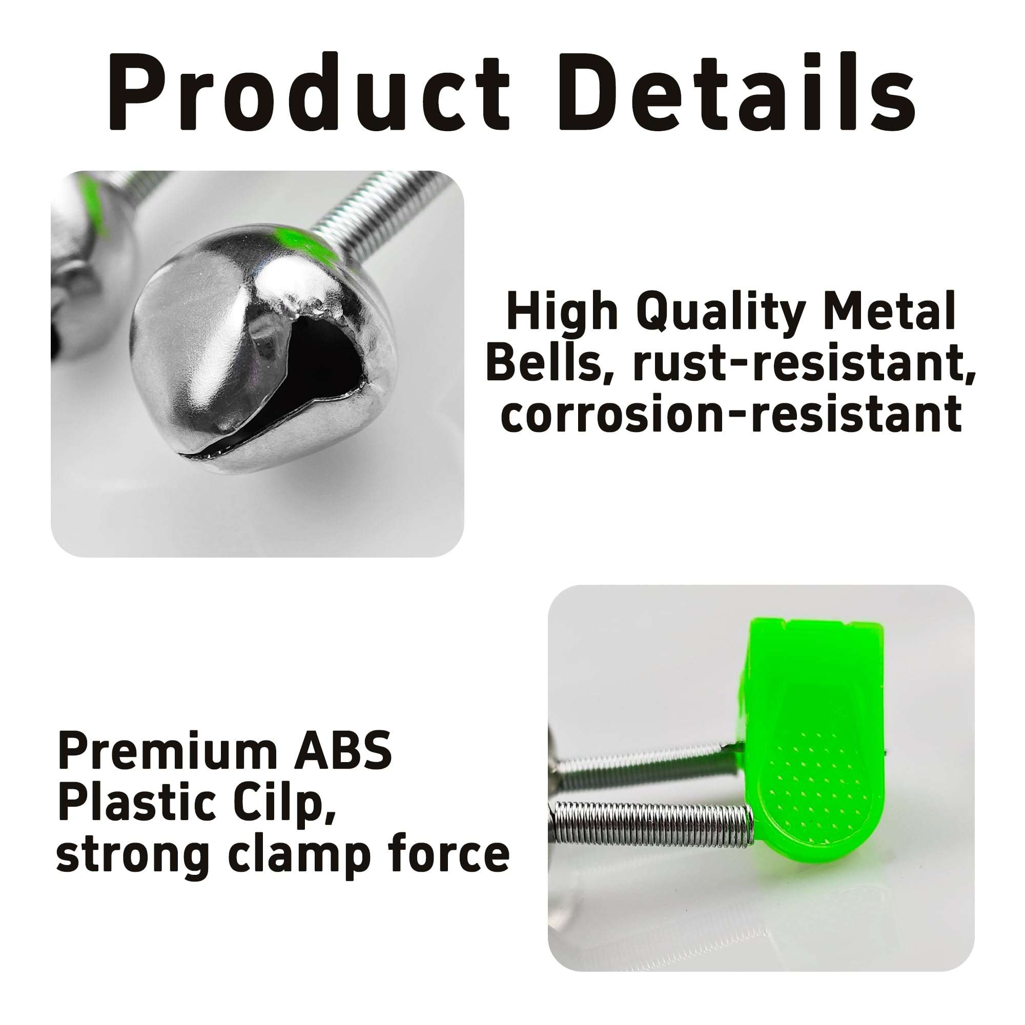 Runseaway 25Pcs Plastic Fishing Rod Alarm Bells, Dual Alert Clip On Bell for Fishing Rods, Loud Plastic Fish Bite Alarm, Fishing Bells Suitable for All Types of Fishing Rods 5