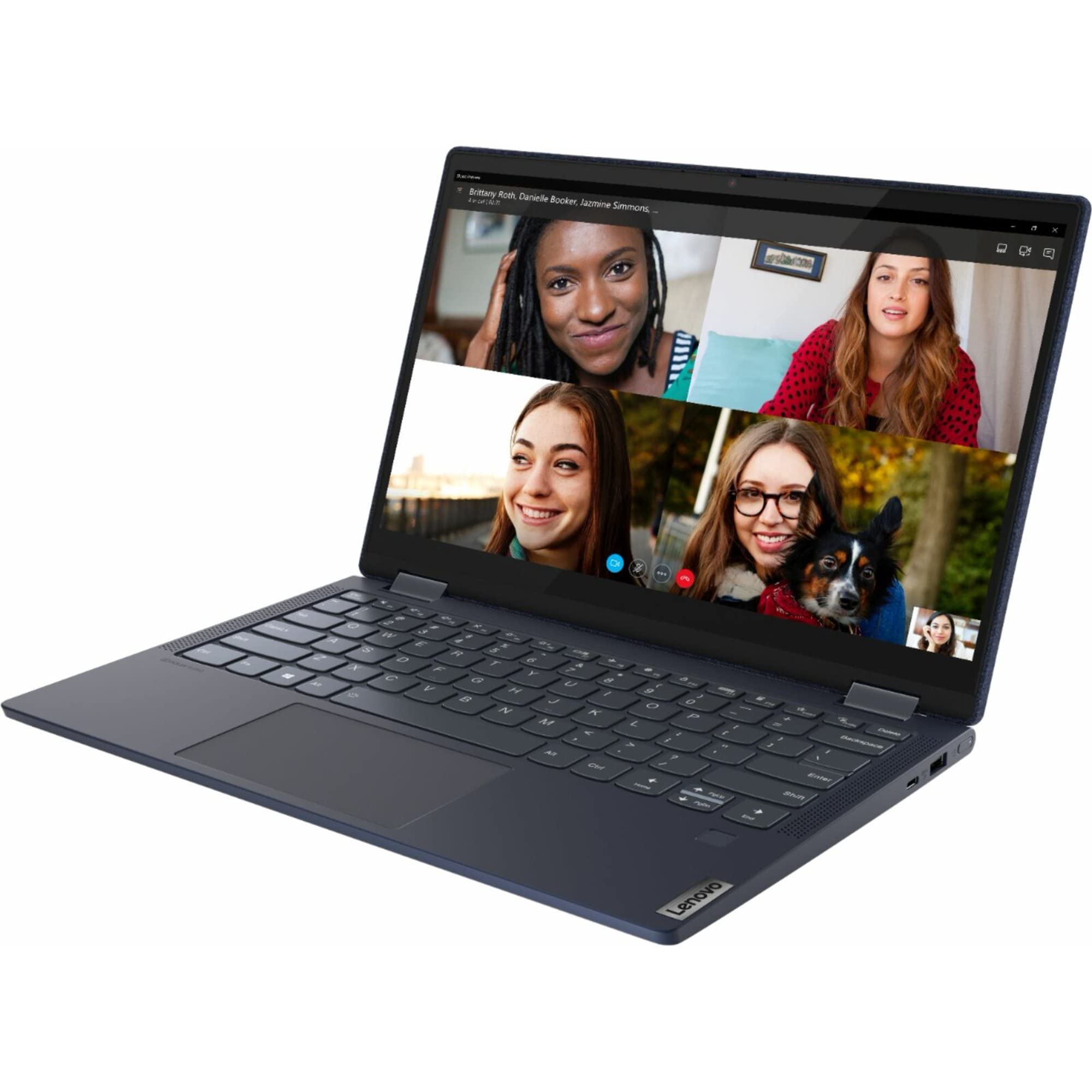 Lenovo Yoga 6 13 2-in-1 Business Laptop 13.3" FHD IPS Touchscreen (72% NTSC) AMD 8-Core Ryzen 7 5700U (Beats i7-10710U) 16GB RAM 2TB SSD Backlit Fingerprint Dolby Atmos Win11 Pro Blue + HDMI Cable 4