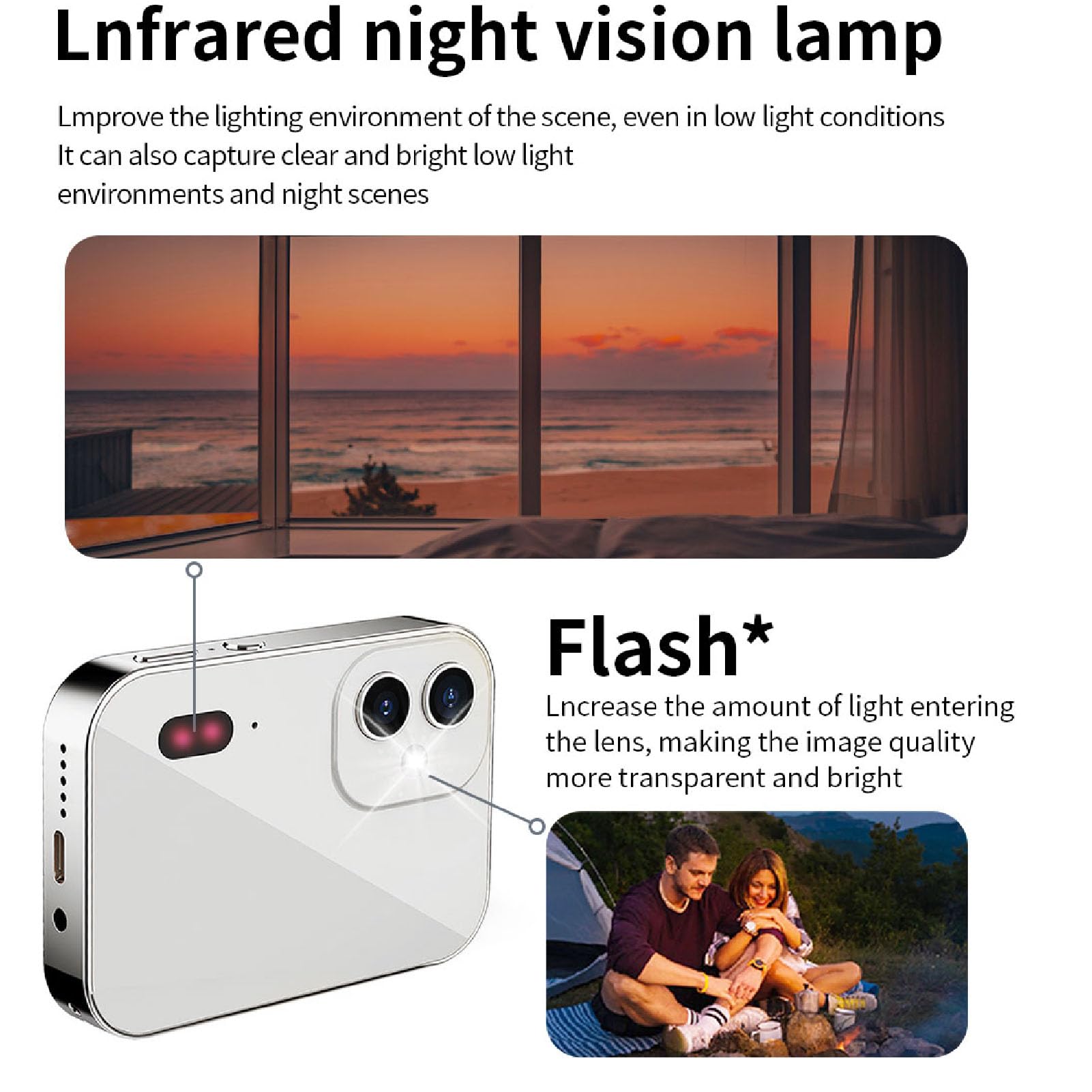64MP 4K Digital Camera, D6 3in Digital Point and Shoot Camera for Photography and Video, Built in Flash, Music Player, Voice Recorder, Alarm Clock, OTG Connection 6