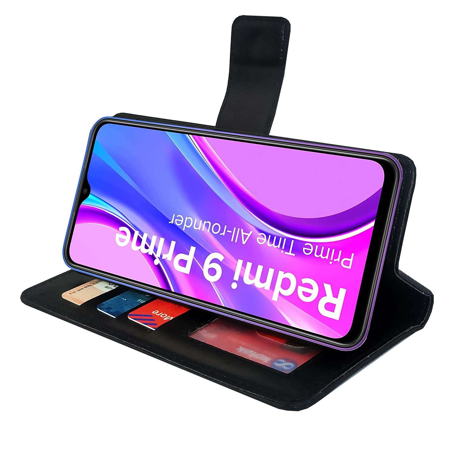 AD Enterprises Black GP Flip Cover for Redmi 9 Prime 4