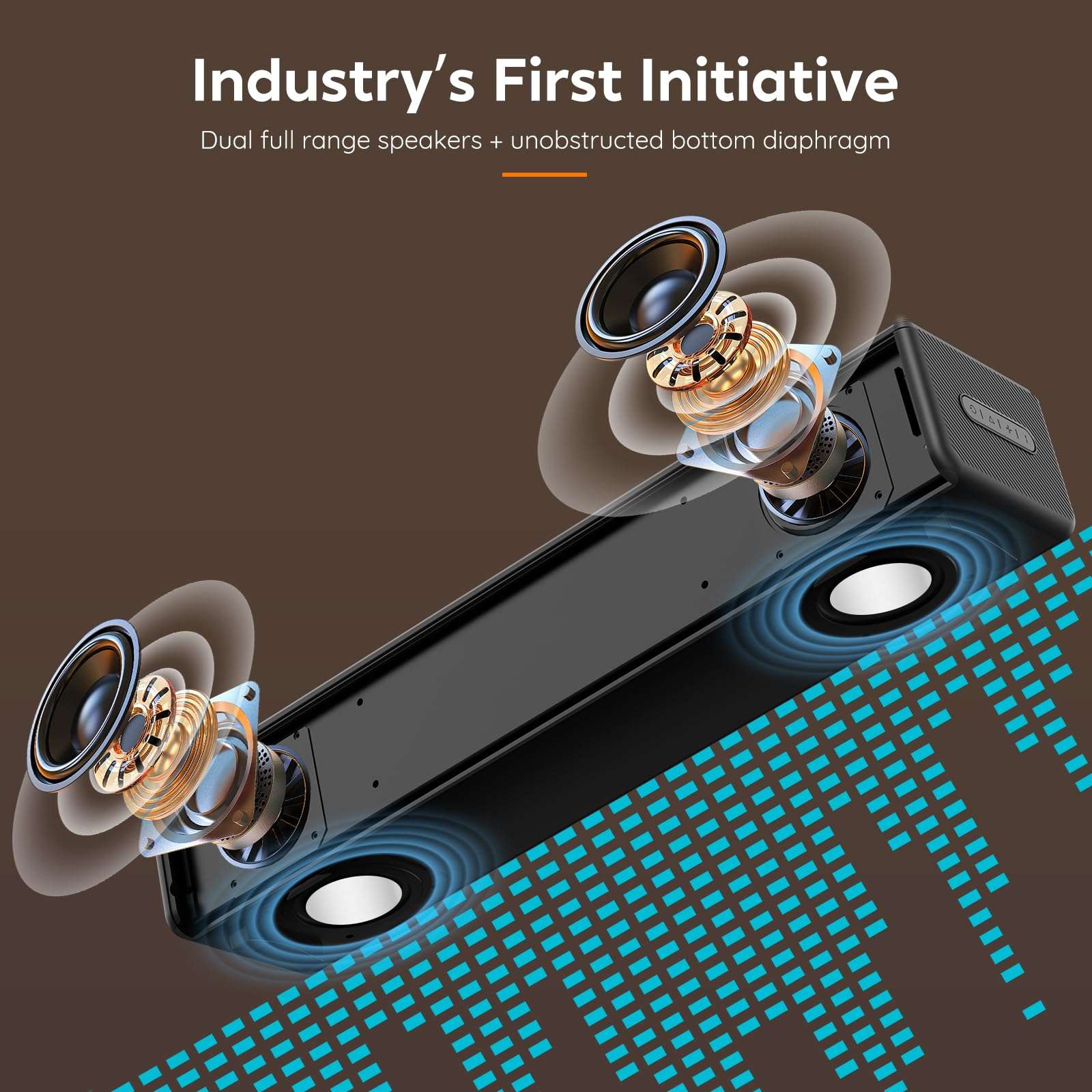 2.0 CH Dolby Digital Sound Bar - Bluetooth Home Theater Speaker with HDMI ARC, Optical, Aux for Smart TV, Gaming, PC & Projector, Compact Speaker Bar with 3D Surround Sound Home Theater Soundbar 4