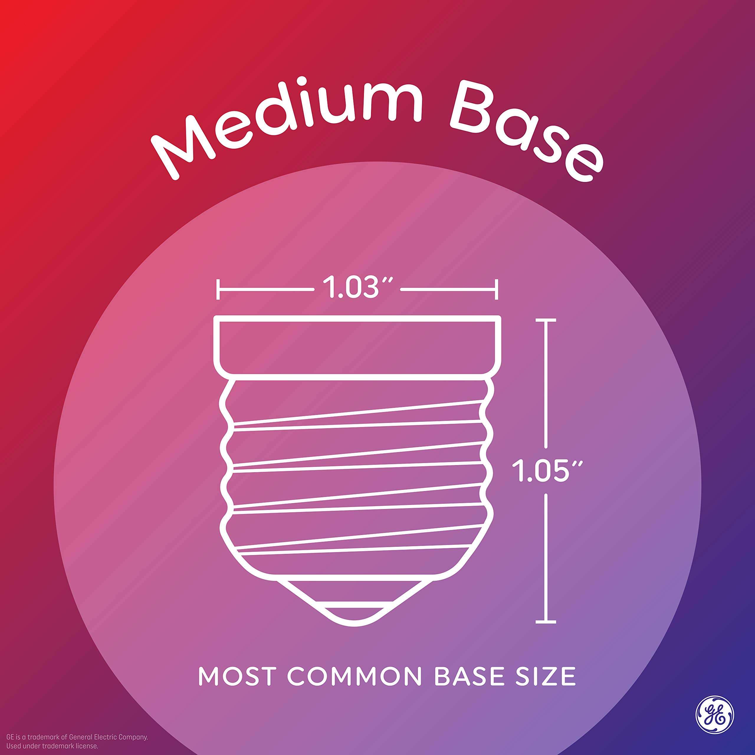 GE Ultra Bright LED Light Bulbs, 100 Watt Equivalent, Daylight, Ceiling Fan Frosted A15 (8 Pack) 5