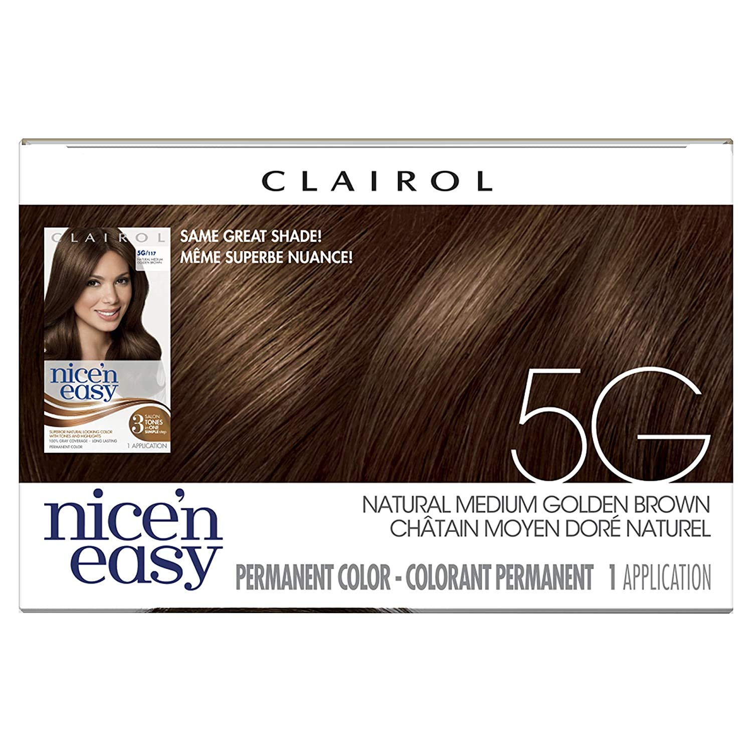 Clairol Nice 'N Easy Hair Color 117 Natural Medium Golden Brown 1 Kit (Pack of 3) 6
