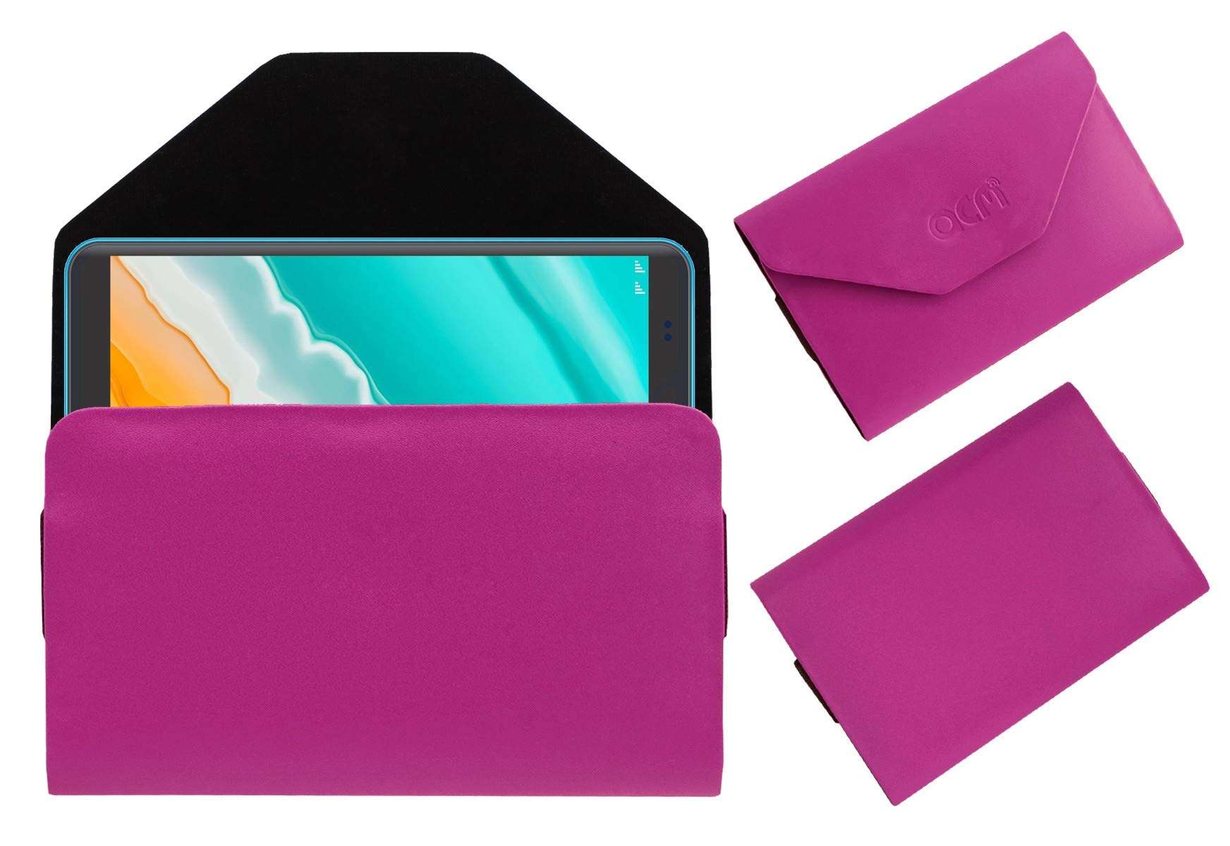 ACM Premium Flip Flap Pouch Case Compatible with Maplin G1 Mobile Leather Cover Pink 1