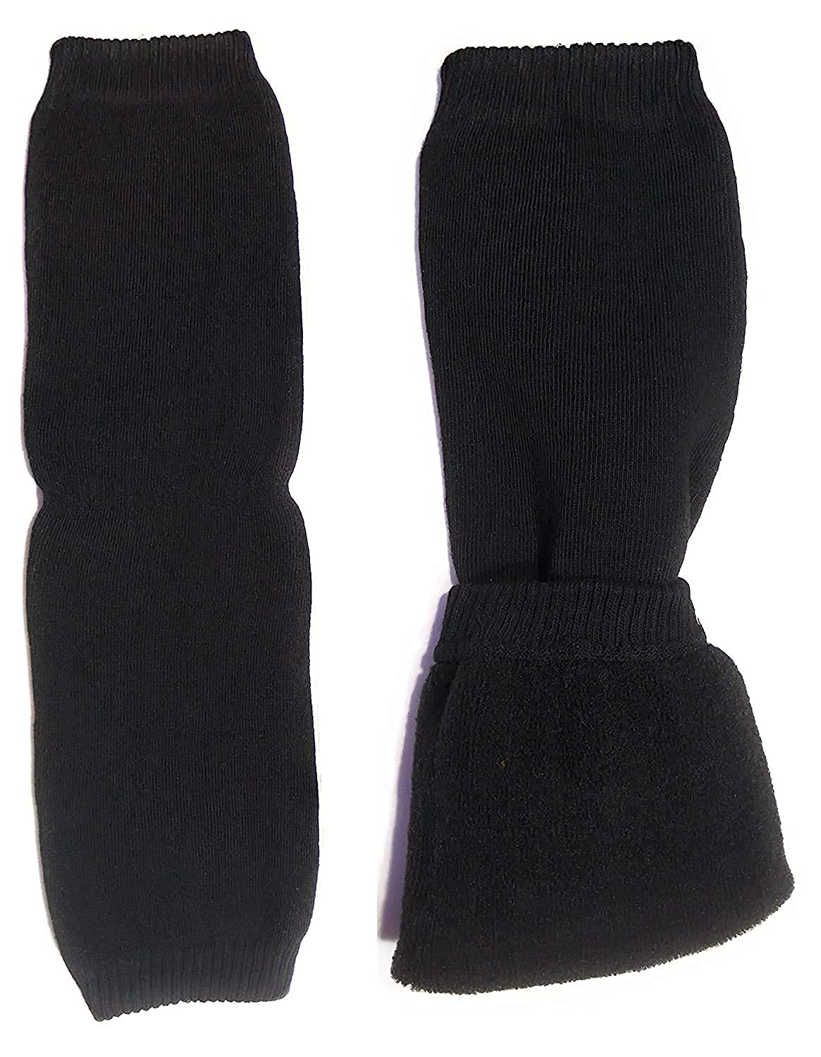 Krystle Unisex Winter Warm Protector Knee Cap Woolen Thermal Warm Elastic Leg Knee Warmer (Black and Brown)-(Pack of 2 Pairs) 5