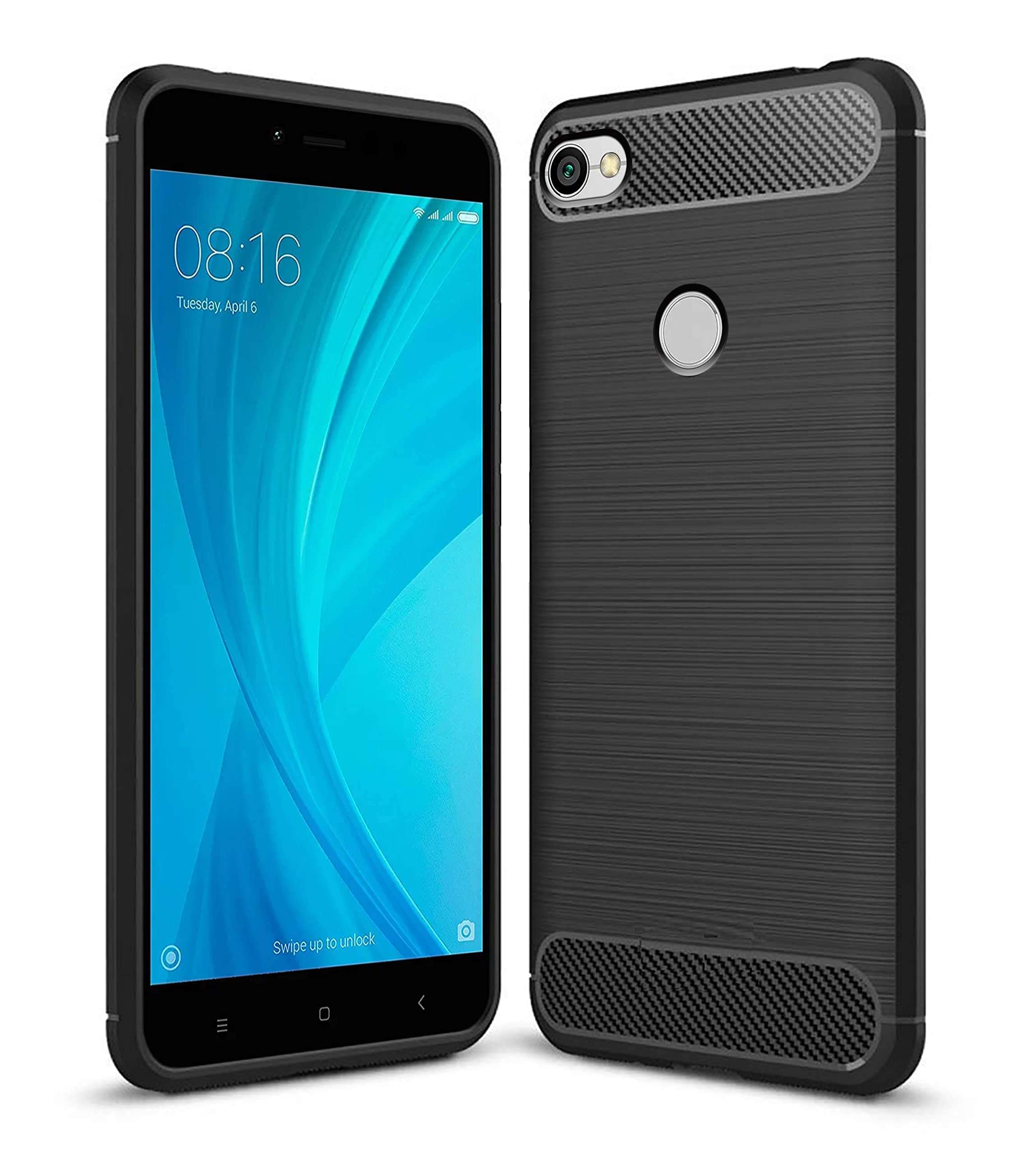Amazon Brand - Solimo Back Cover Case for Mi Redmi Y1 | Compatible for Mi Redmi Y1 Back Cover Case | 360 Degree Protection | Soft and Flexible (TPU | Matte Black) 1
