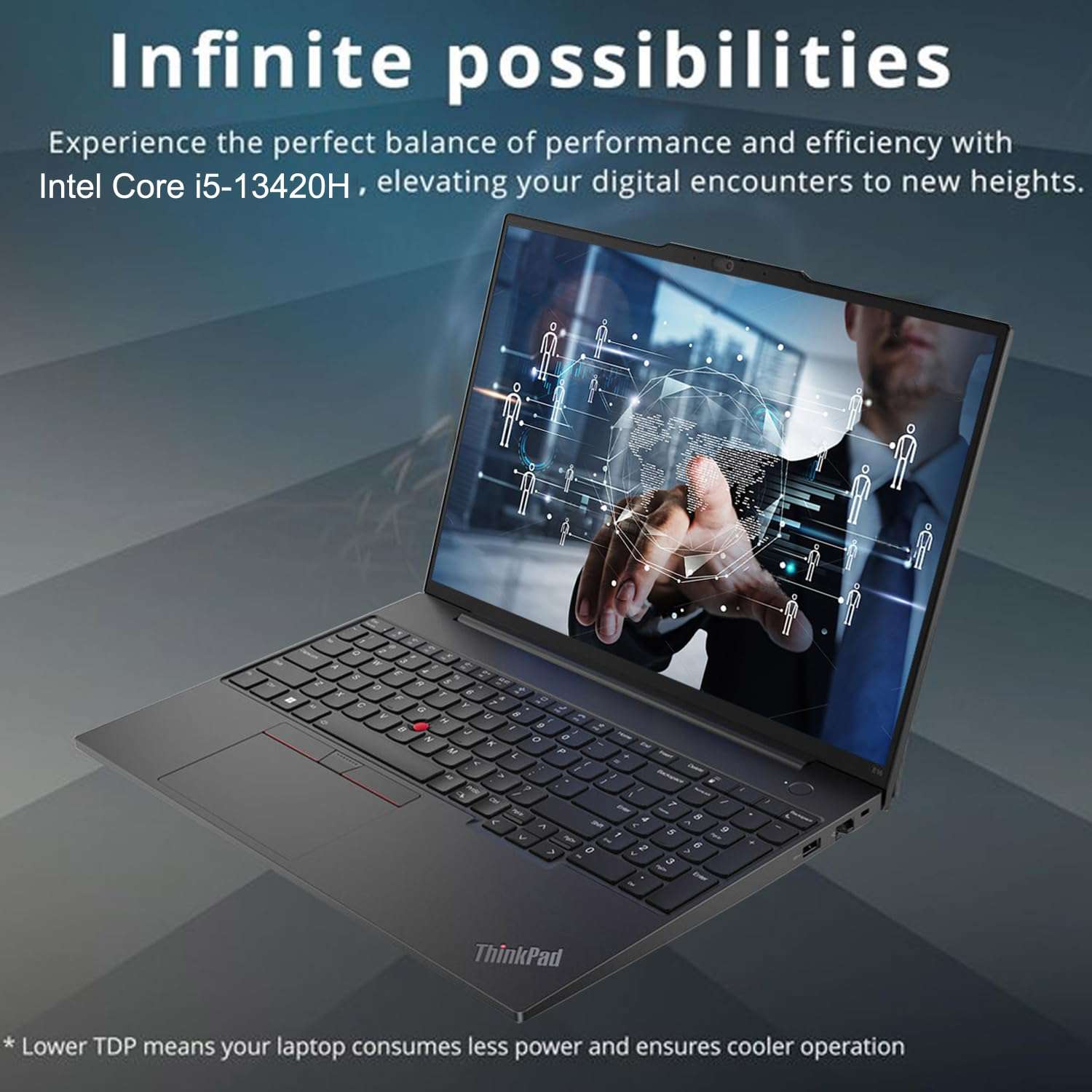 Lenovo ThinkPad E16 16" FHD+ Business Laptop Computer, 13th Gen Intel Octa-Core i5-13420H (Beat i7-1355U), 24GB DDR4 RAM, 1TB PCIe SSD, WiFi 6, Backlit Keyboard, Thunderbolt4, Windows 11 Pro, AZ-XUT 3