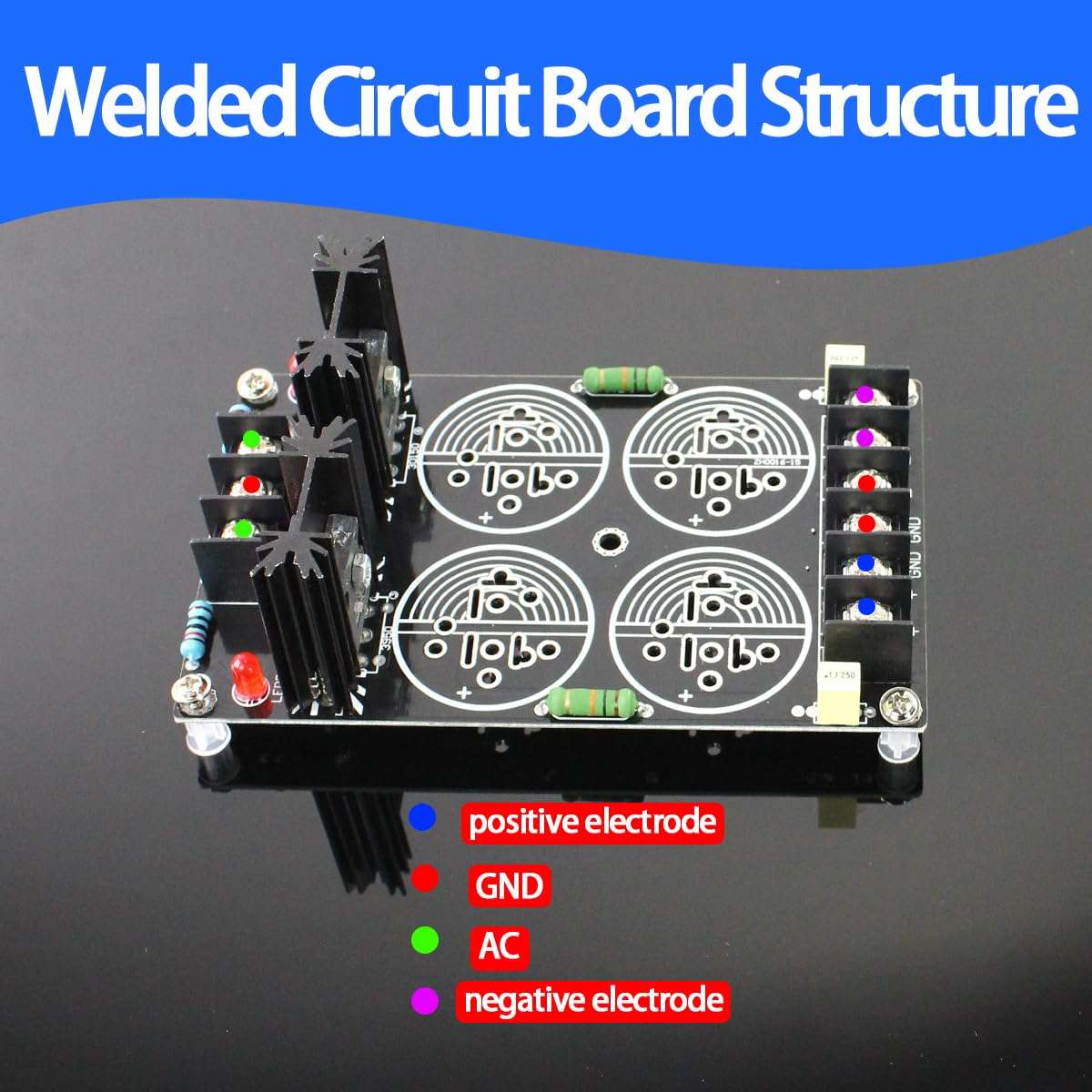 Semi-Finished 4-Capacitor Welded Schottky Rectifier Filter Power Board, 120A Rectification and Filtering Power Supply Board 5