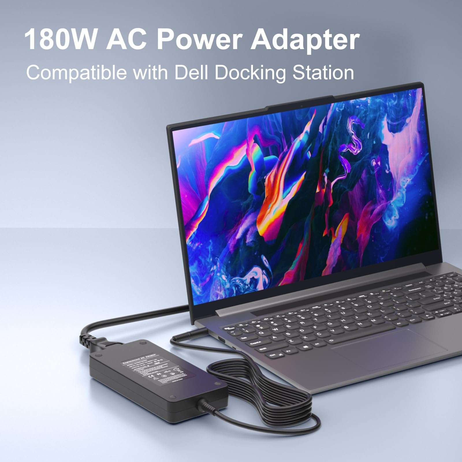 KAQIAR 180W 130W AC Charger Compatible with Dell Docking Station WD19 WD19S WD19TB WD19TBS WD22TB4 WD15 SD25 WD25 D6000 D6000S K16A K16A001 TB15 TB16 TB18DC K17A001 Business Thunderbolt 3