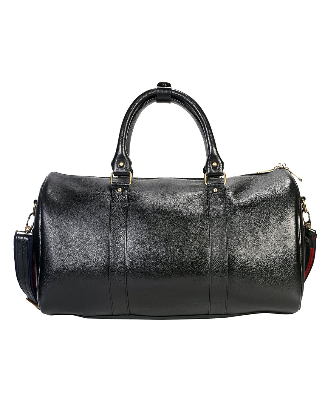 JL Collections Leather 19 Inch Square Duffel Travel Bag 4