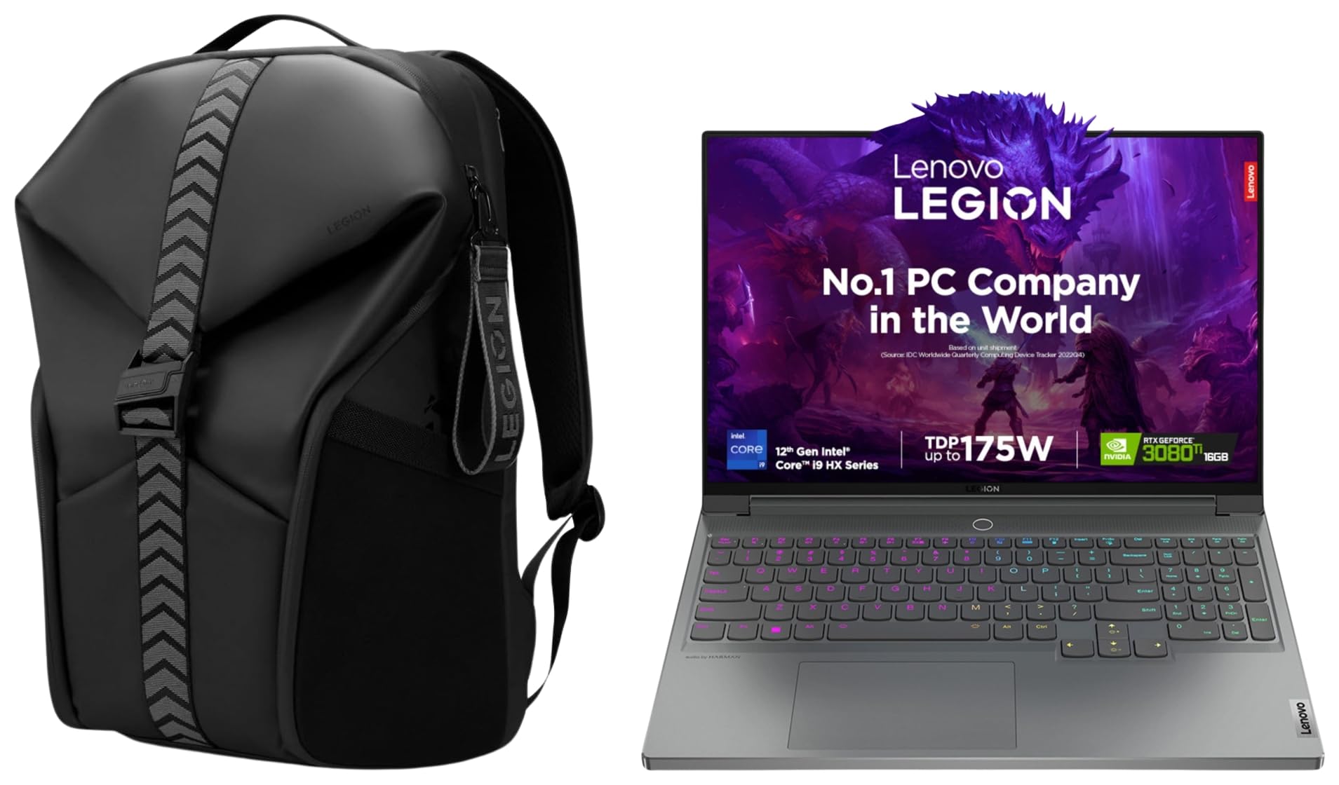 Lenovo Legion 7 Intel Core i9-12900HX 16" (40.64cm) QHD IPS 165Hz 500Nits Gaming Laptop (32GB/1TB SSD/Win 11/Office 2021/NVIDIA RTX 3080 16GB/Alexa/3M Game Pass/2.53Kg), 82TD009KIN + H200 Headset