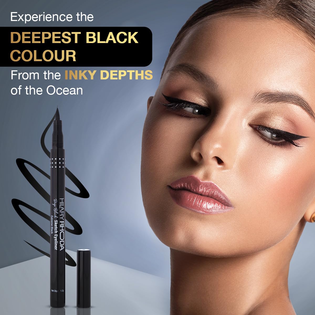Hilary Rhoda Kajal & Sketch Eyeliner (Deep Black, 1.2 g) 6