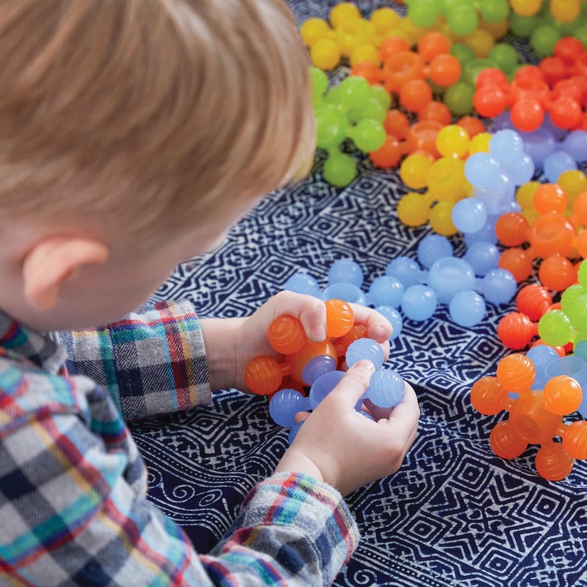 Kaplan Early Learning PolyForm Star Connectors - 35 Pieces, Interlocking Blocks, Open-Ended Building Toy, Fine Motor Manipulatives for Toddlers Ages 2+ 5