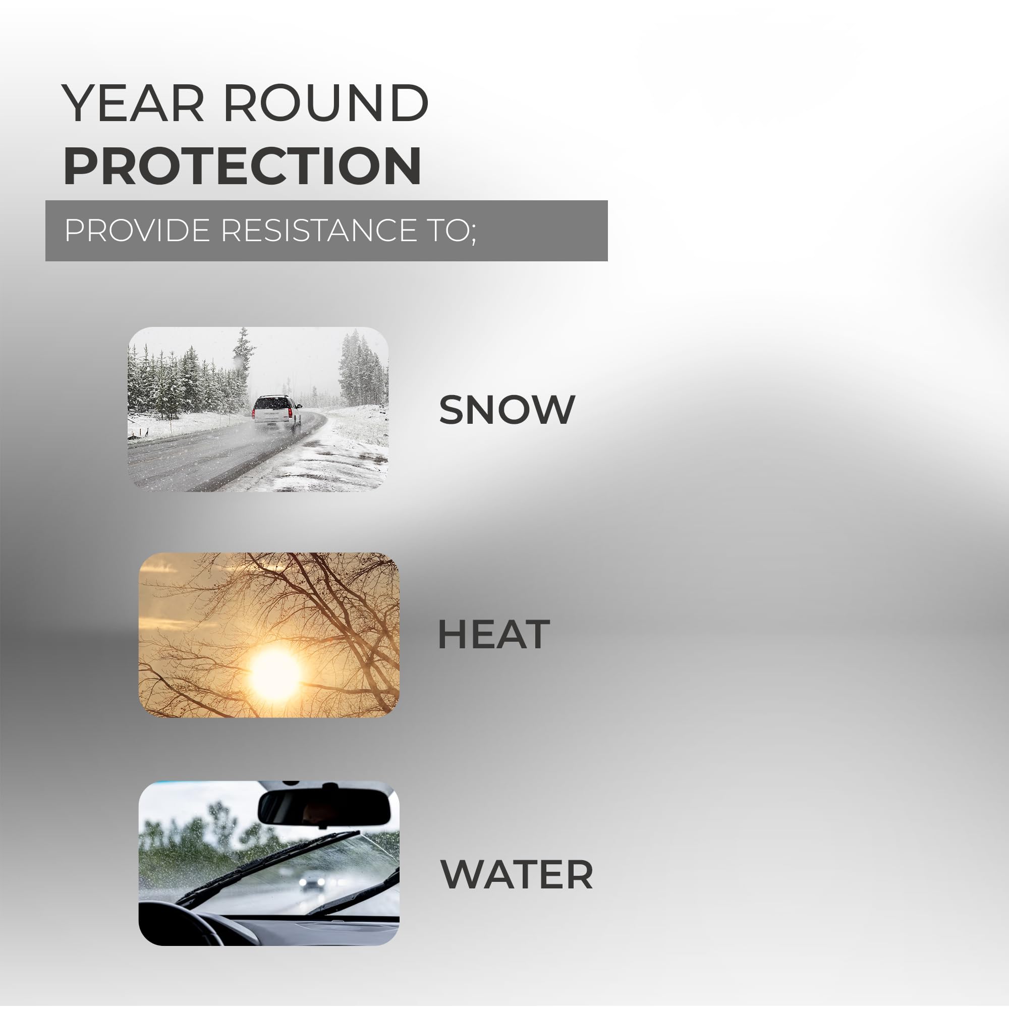 NEEDZ Windshield Snow Cover for Ice and Snow | Light Weight 170T Silver Coated Fabric | Premium Windshield Protection for Cars, SUVs, Trucks | Secure Fit Waterproof Frost Cover | Large (88"x39")* 5