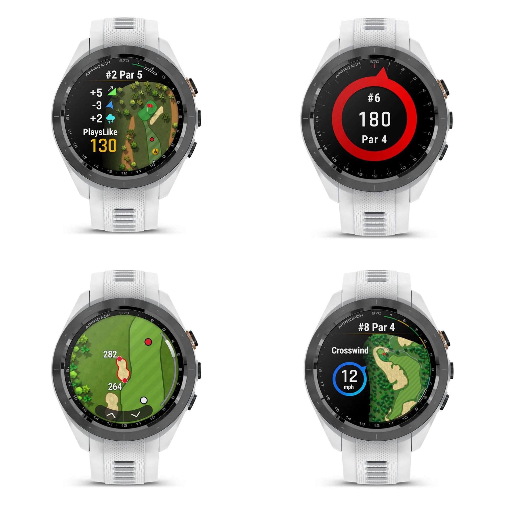 Garmin Approach S70 42MM GPS Golf Fitness Preimum Smartwatch for Men, Lightweight 1.2" Touchscreen AMOLED Display and 42000 Preloaded Courses -White- Garmin Watches for Men 4