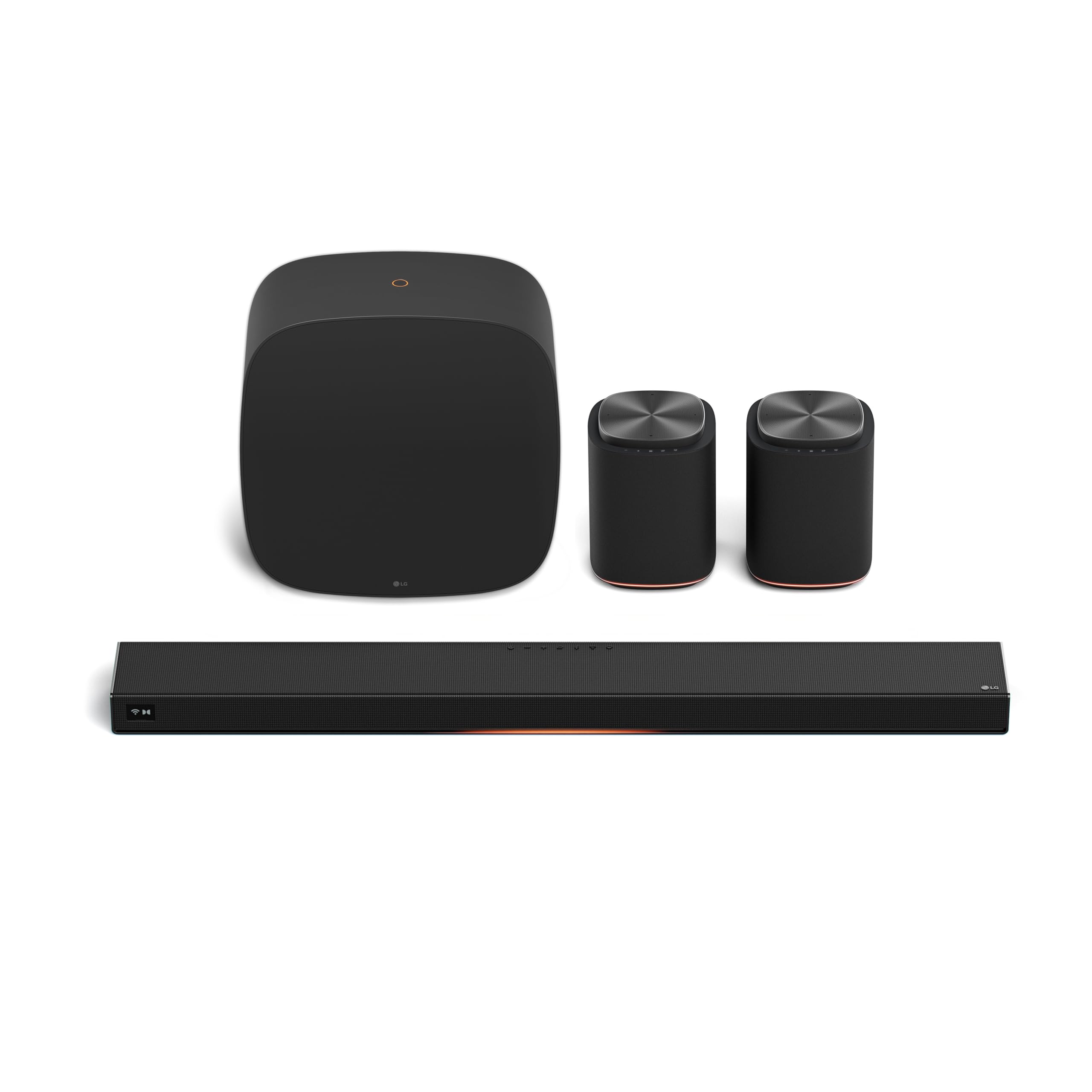 LG Sound Suite Immersive Suite 7 Pro Wireless Bundle | H7 Soundbar + 2X M7 Wireless Dolby Atmos Speakers + W7 Wireless Subwoofer | 9.1.5 Ch, Dolby Atmos FlexConnect Apple Airplay (New 2026)