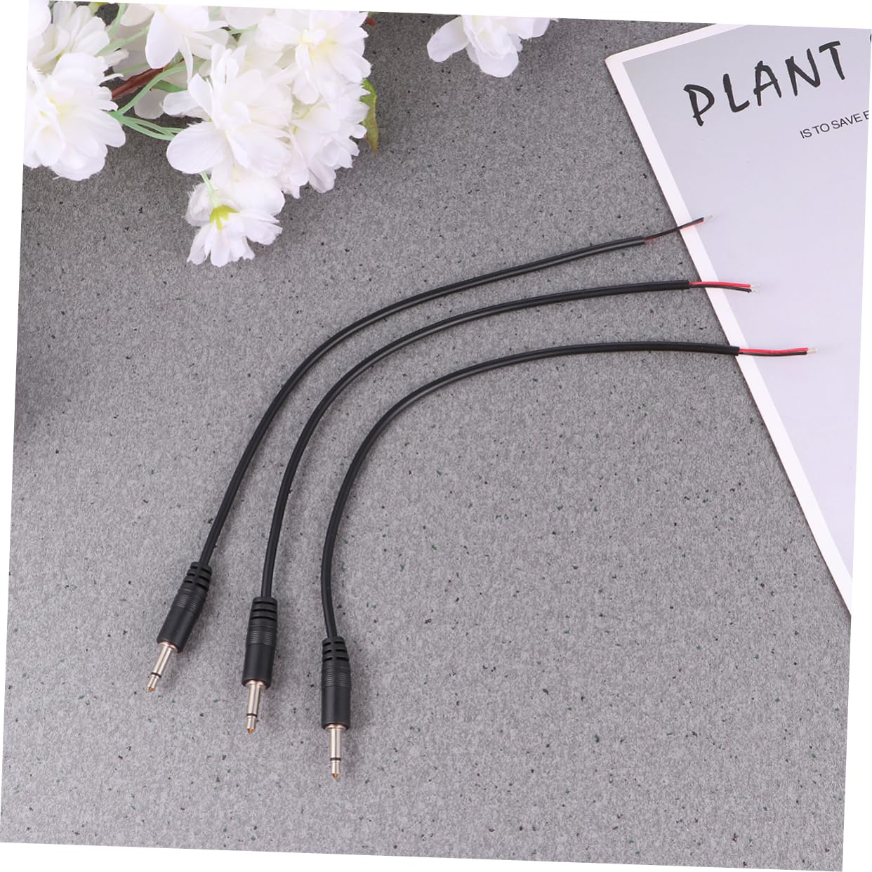 CIYODO 3.5mm Mono Audio Cable Male Plug 10 Pieces Stereo Sound Cord for Headphones Repair 5