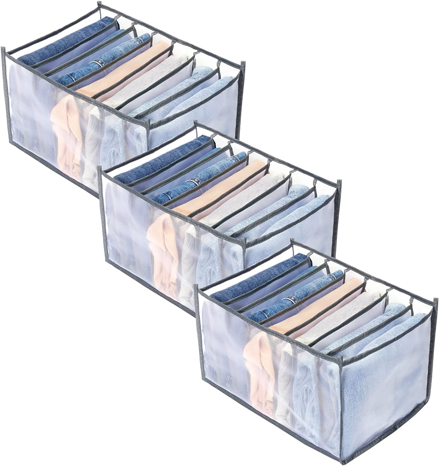 ABJI Multipurposes Rectangular Flodable Storage Box, Drawer Storage and Cloth Organizer, Pack of 1 (Multicolor) 1