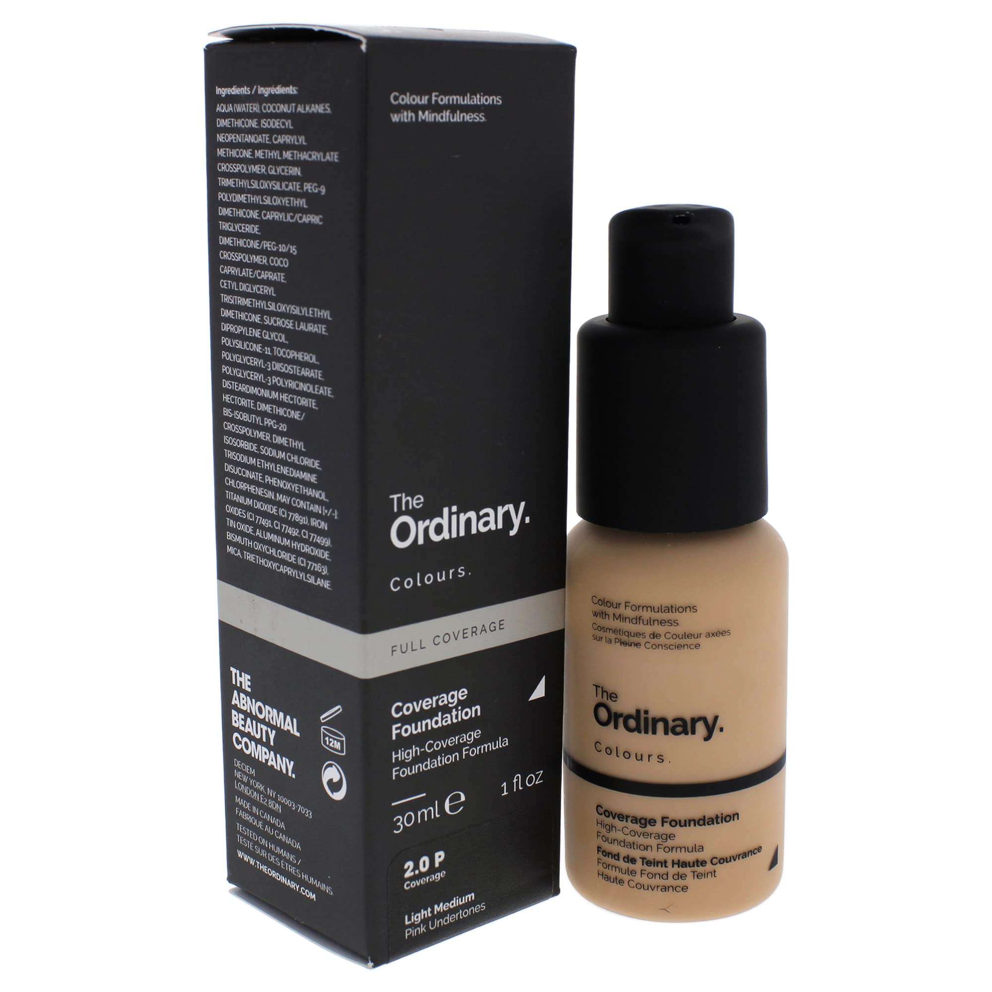 THE ORDINARY Ordinary Full Coverage Foundation - 2.0P Light Medium Women Foundation 1 Fl Oz (Pack of 1) 3