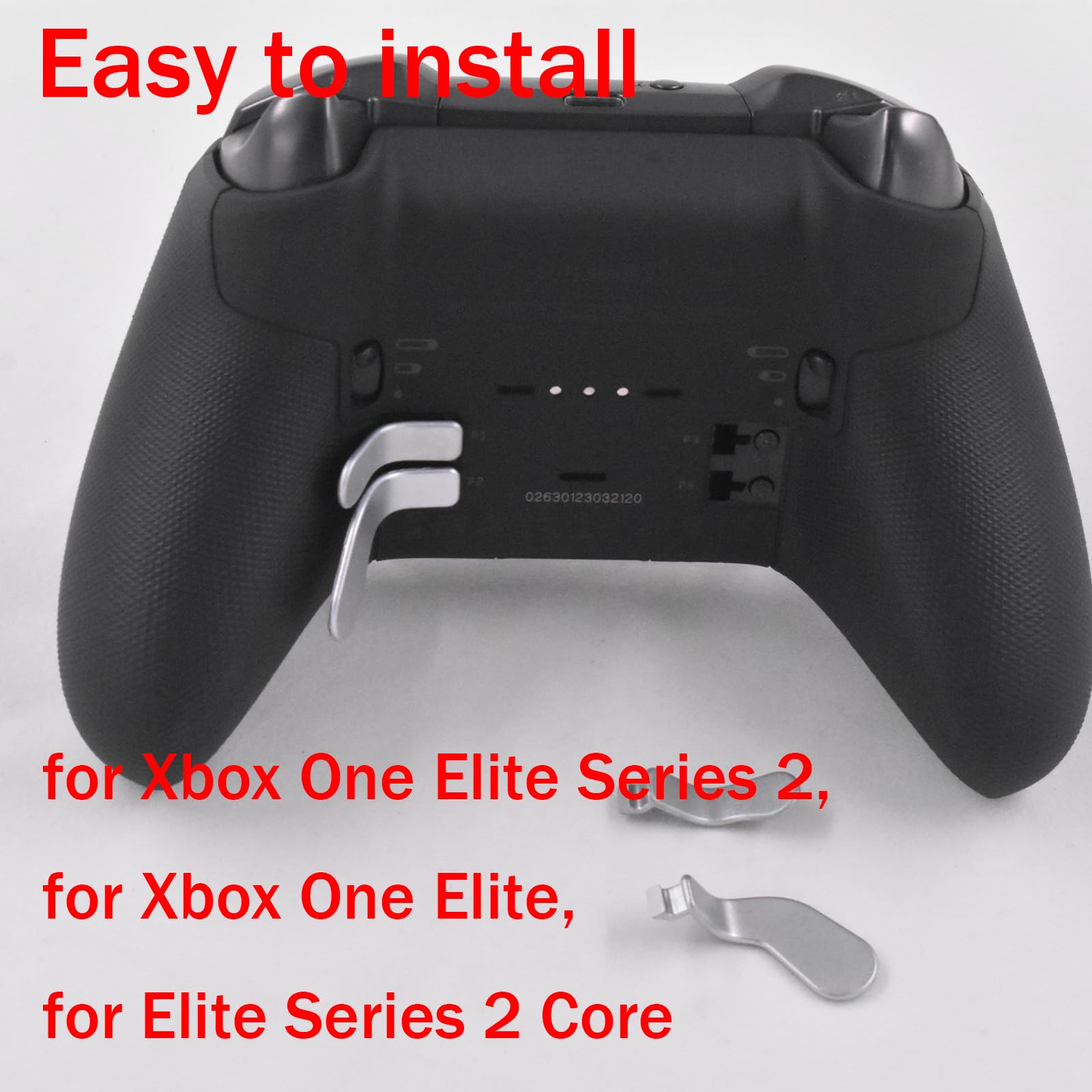 4 Pcs Elite 2 Core Controller Paddles for Xbox One Elite Series 2 Controller / Xbox One Elite Controller, Elite Controller Metal Paddles for Xbox One Elite Series 2 Controller(Silver) 5