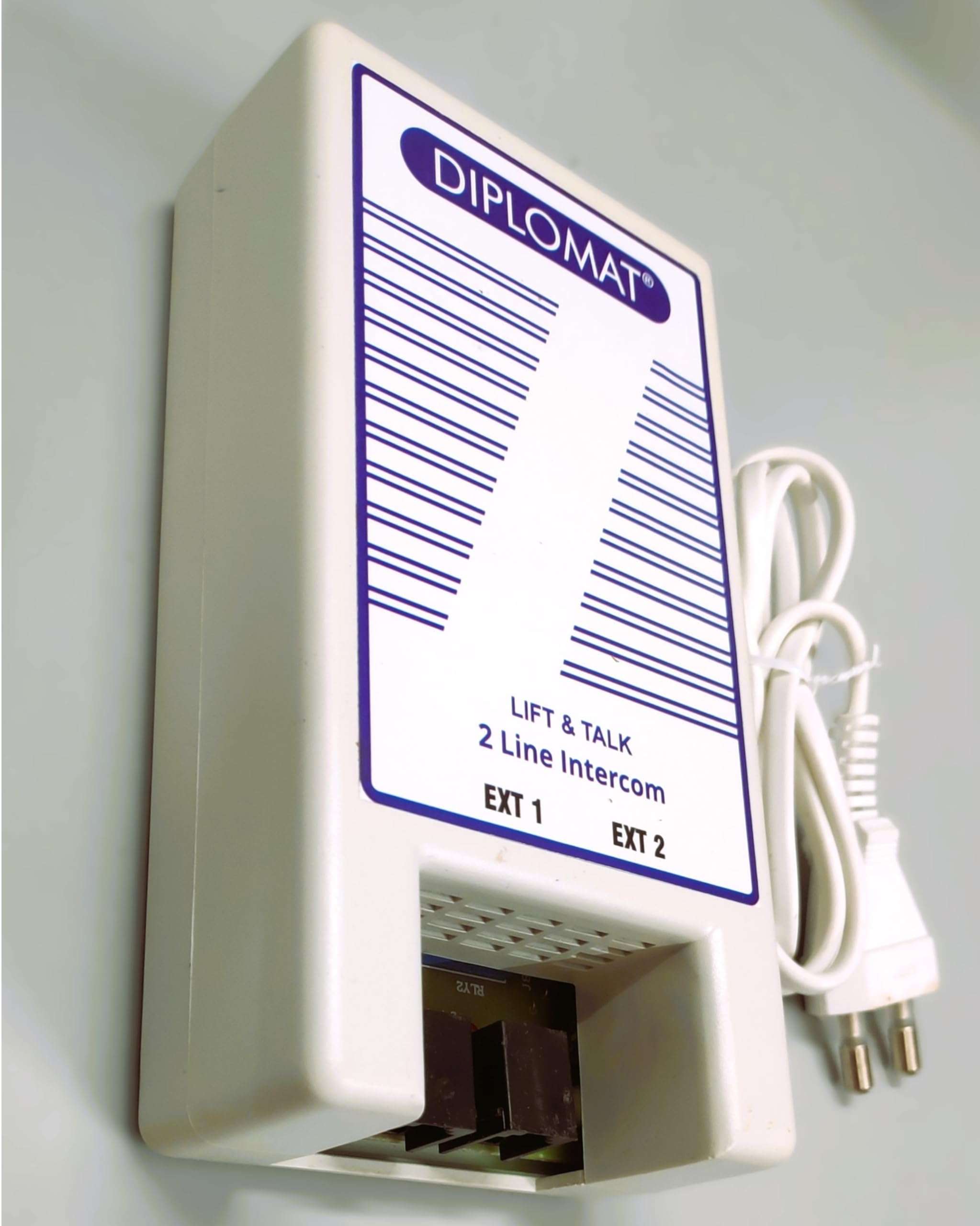 Navkar Systems Diplomat Lift and Talk 2 Line Intercom System, White 3