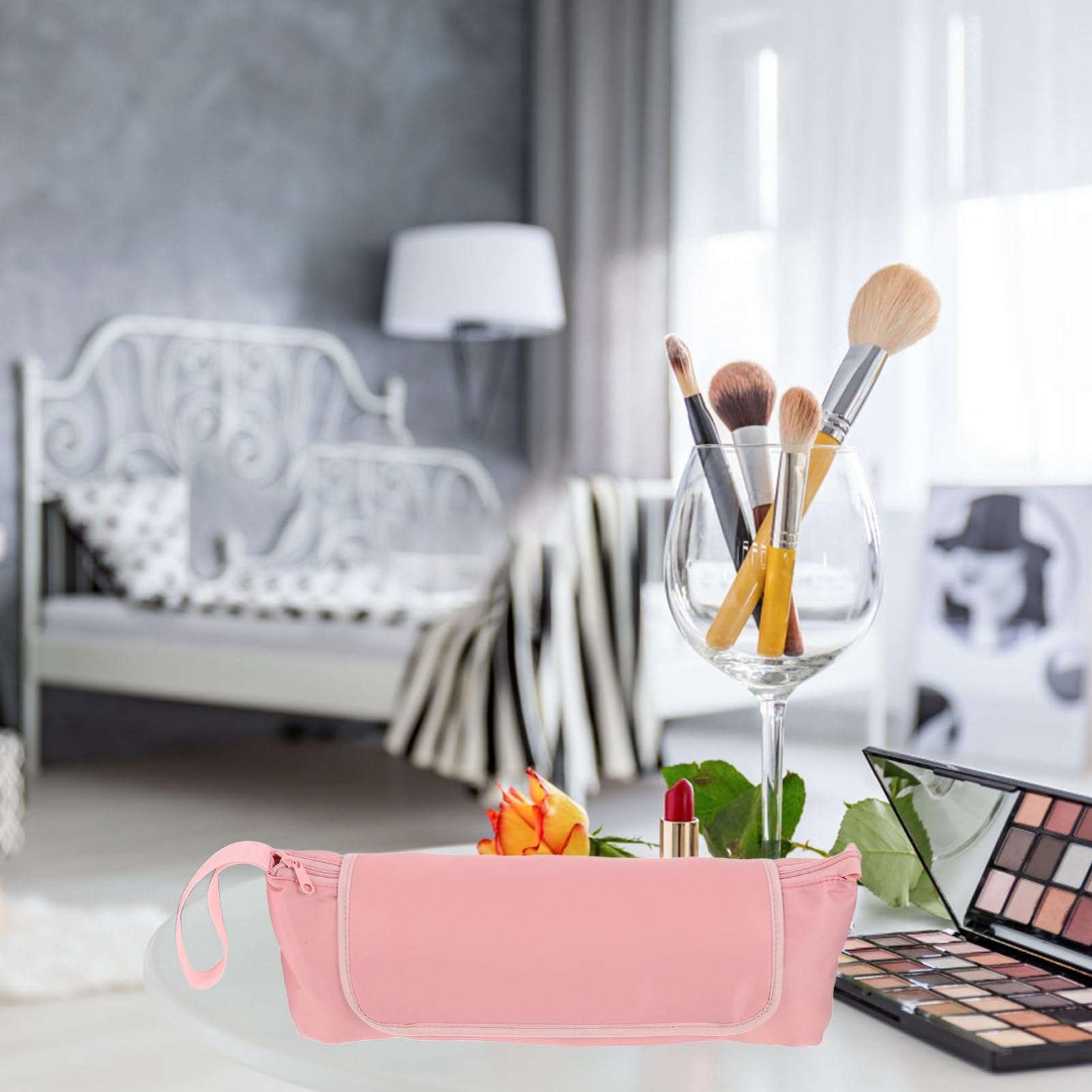 FOYTOKI Portable Hair Tools Travel Bag Hair Tool Travel Bag for Curling Iron Hair Straightener Hair Tool Haircare Accessories Organizer with Interior Pocket 5