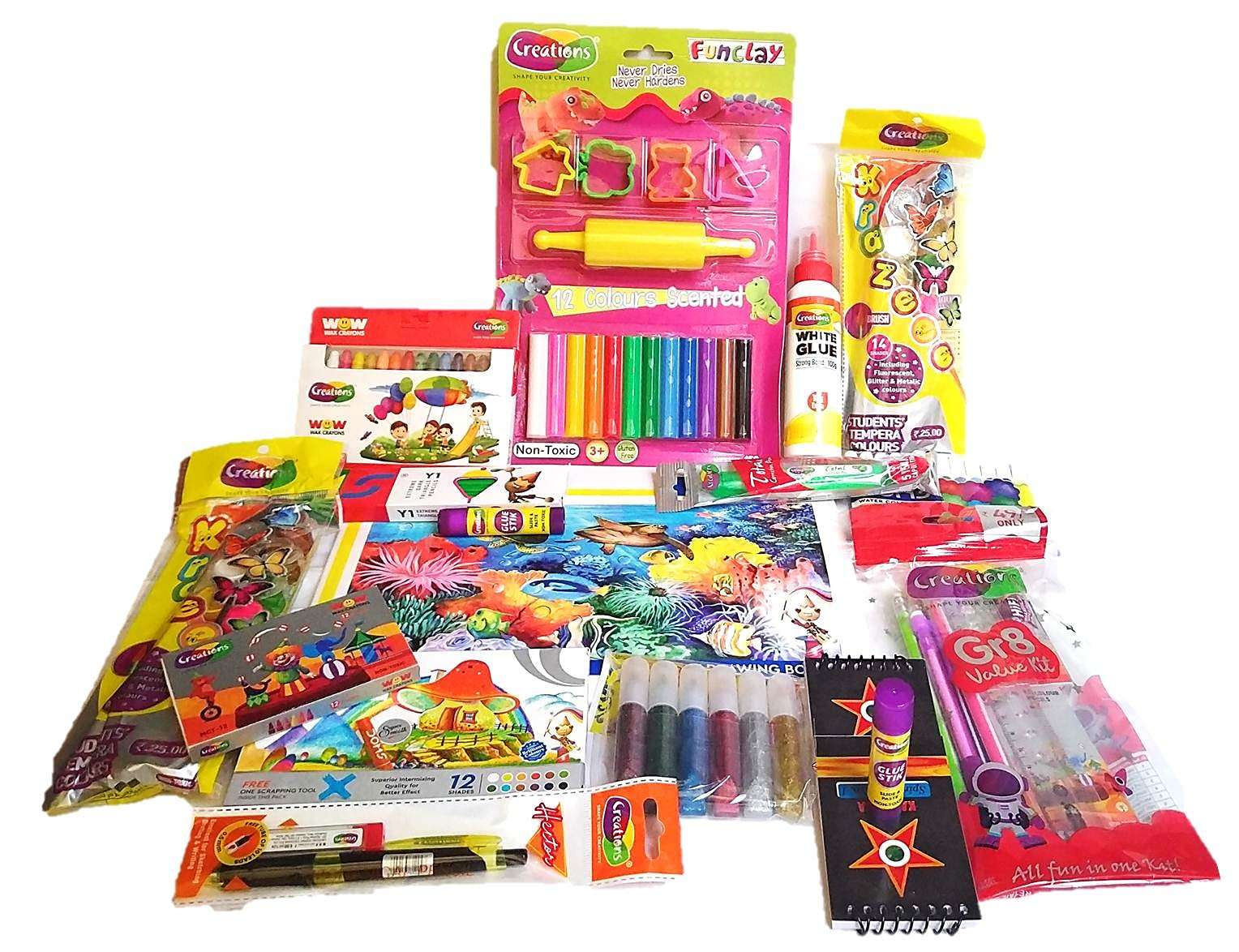 Creations All The Essential Crafting & Colouring Range Pack of 18 1