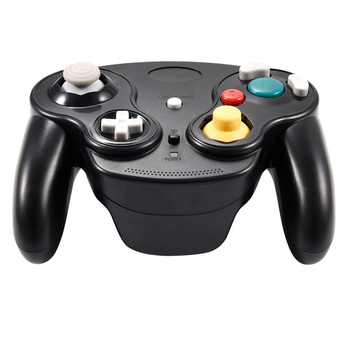 Veanic 2.4G Wireless Gamecube Controller Gamepad Gaming Joystick with Receiver for Nintendo Gamecube,Compatible with Wii (Black) 3