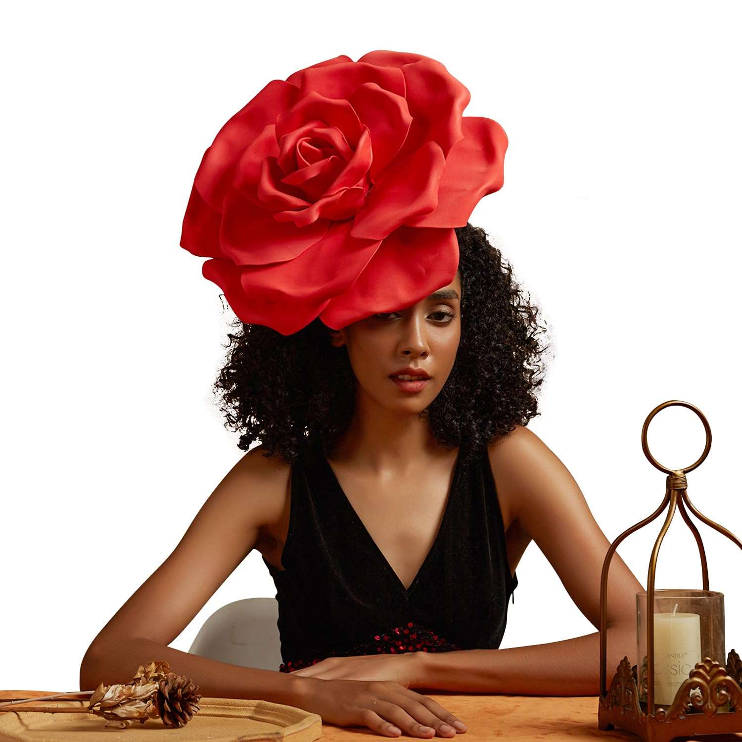 11 Pcs Tea Party Accessory Bride Fascinators Hat for Wedding Women Lace Glove Necklace Bracelet Earrings Lace Folding Fan 1