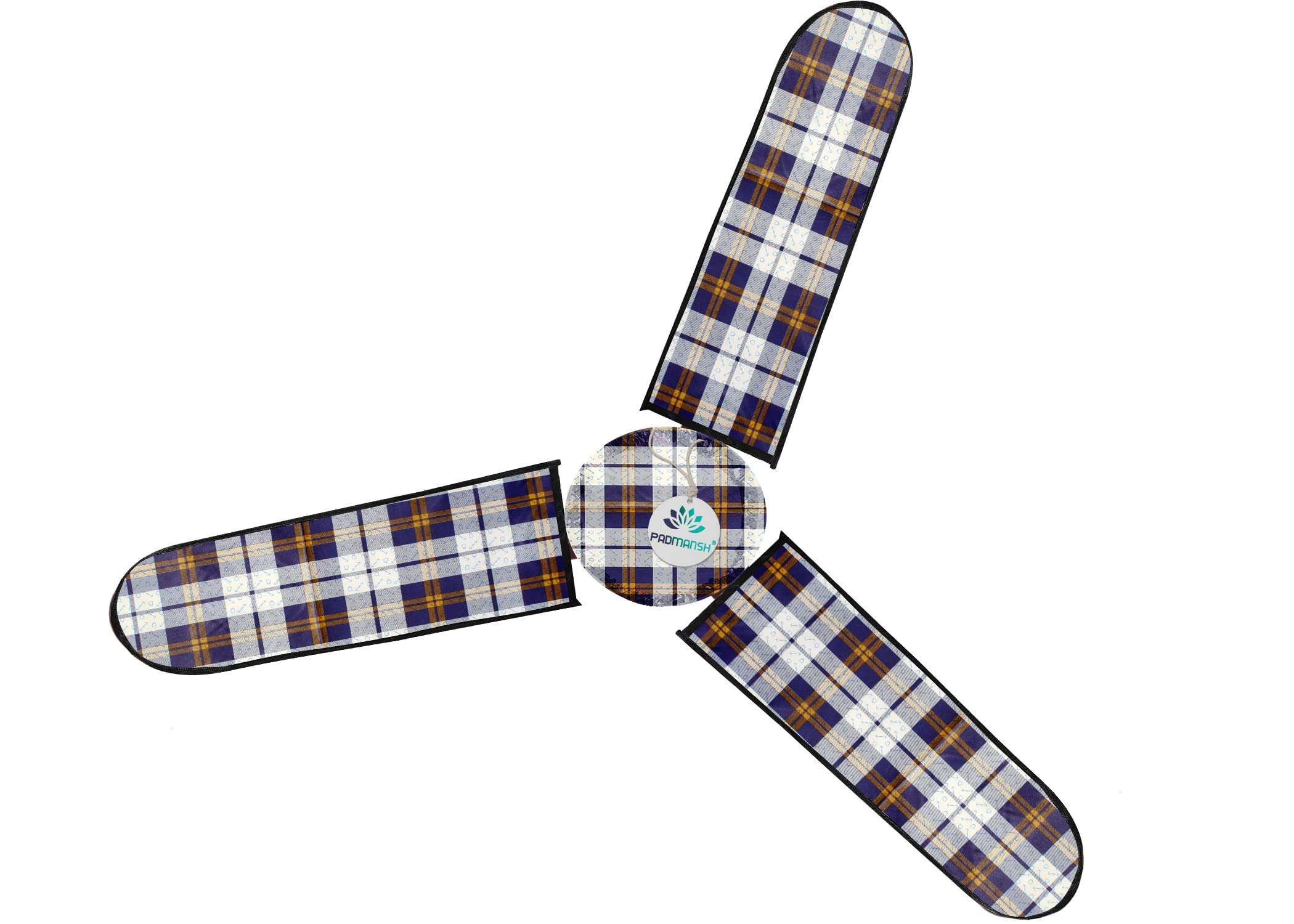 Padmansh® Ceiling Fan Cover and Protector, Dustproof, Humidity Resistant from Inside, For 3 Blades and center part, Suitable for 21 Inches Ceiling Fan (Fan16) (3) 1