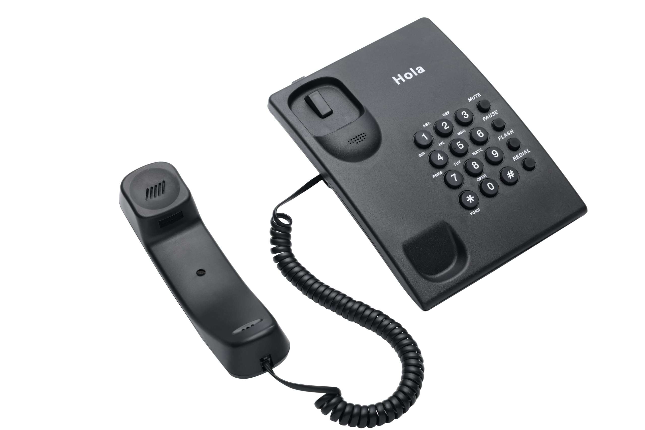 Hola TF 300 Basic Corded landline Phone with Tone/Pulse, Wall/Desk mountable, Pulse/Tone dial 5